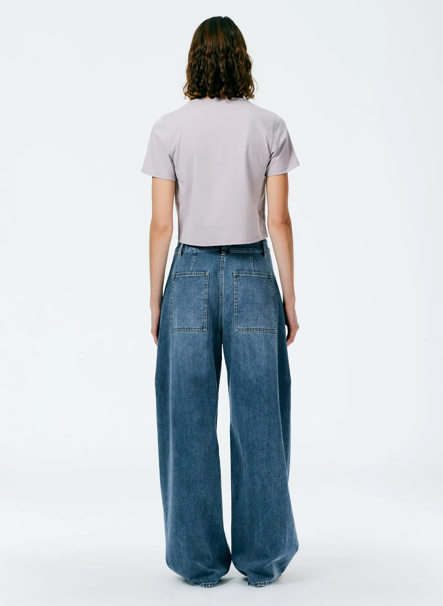 T-Shirting Cropped T-Shirt sold by Tibi product image thumbnail 5
