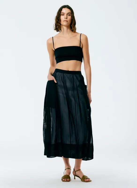Starch Cotton Organza Lantern Skirt made by Tibi