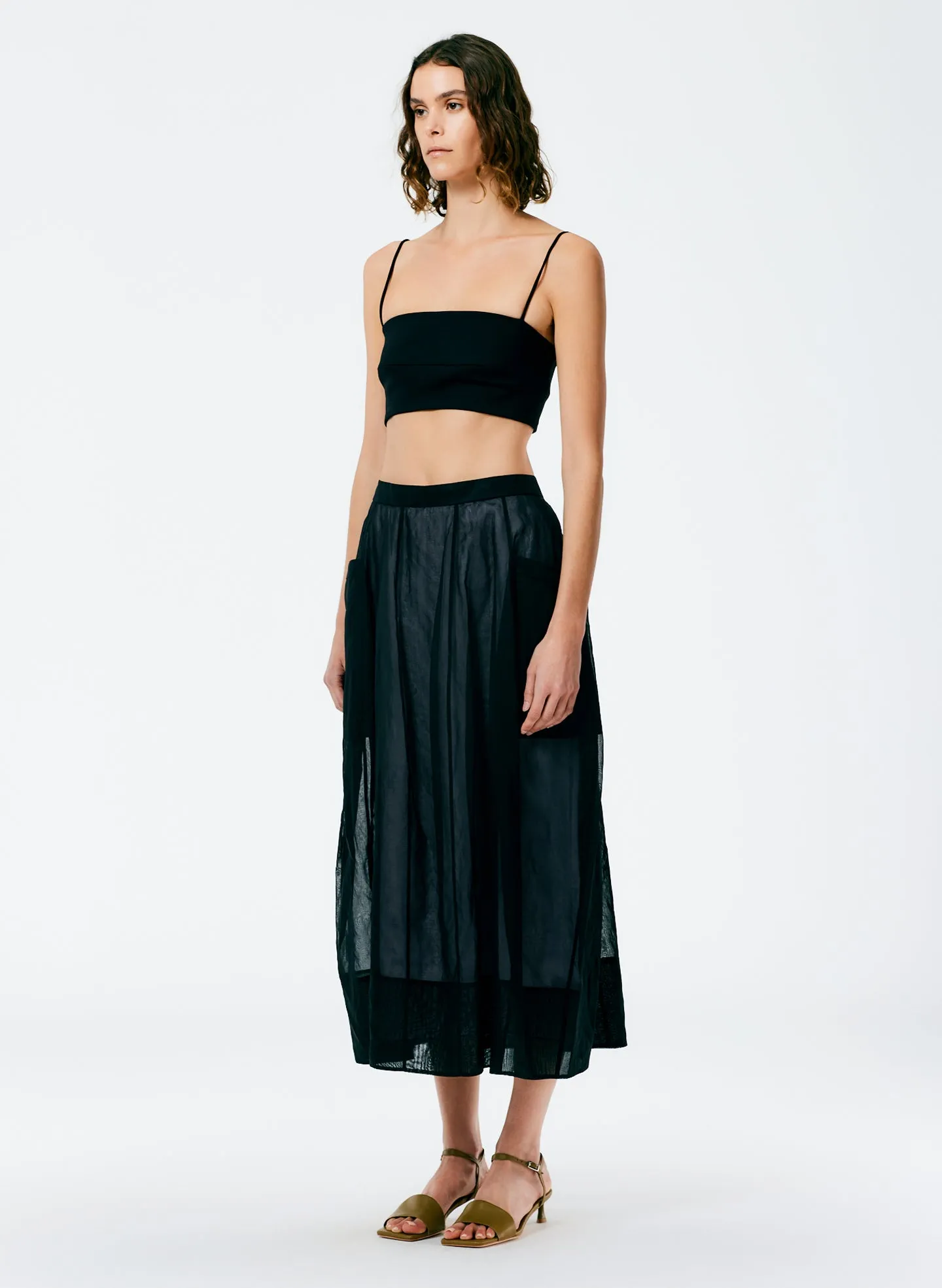 Starch Cotton Organza Lantern Skirt sold by Tibi product image thumbnail 3