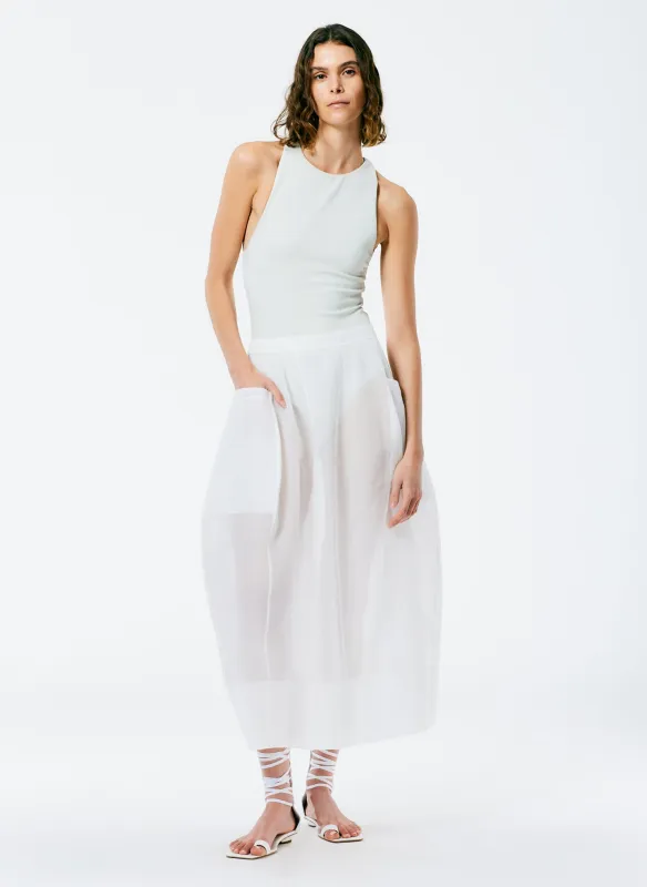 Starch Cotton Organza Lantern Skirt made by Tibi