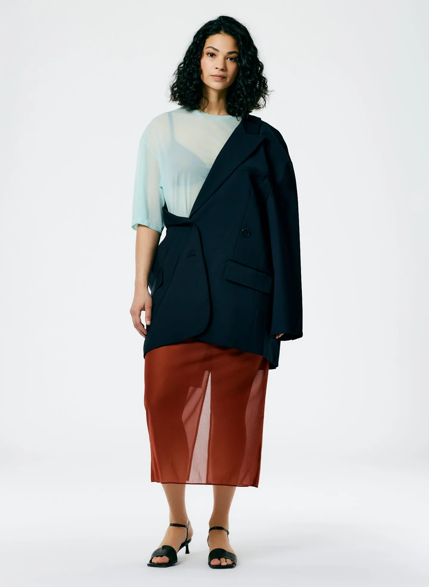 Sheer Gauze Maxi Pencil Skirt sold by Tibi product image thumbnail 2