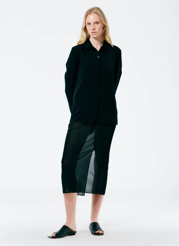 Sheer Gauze Maxi Pencil Skirt made by Tibi