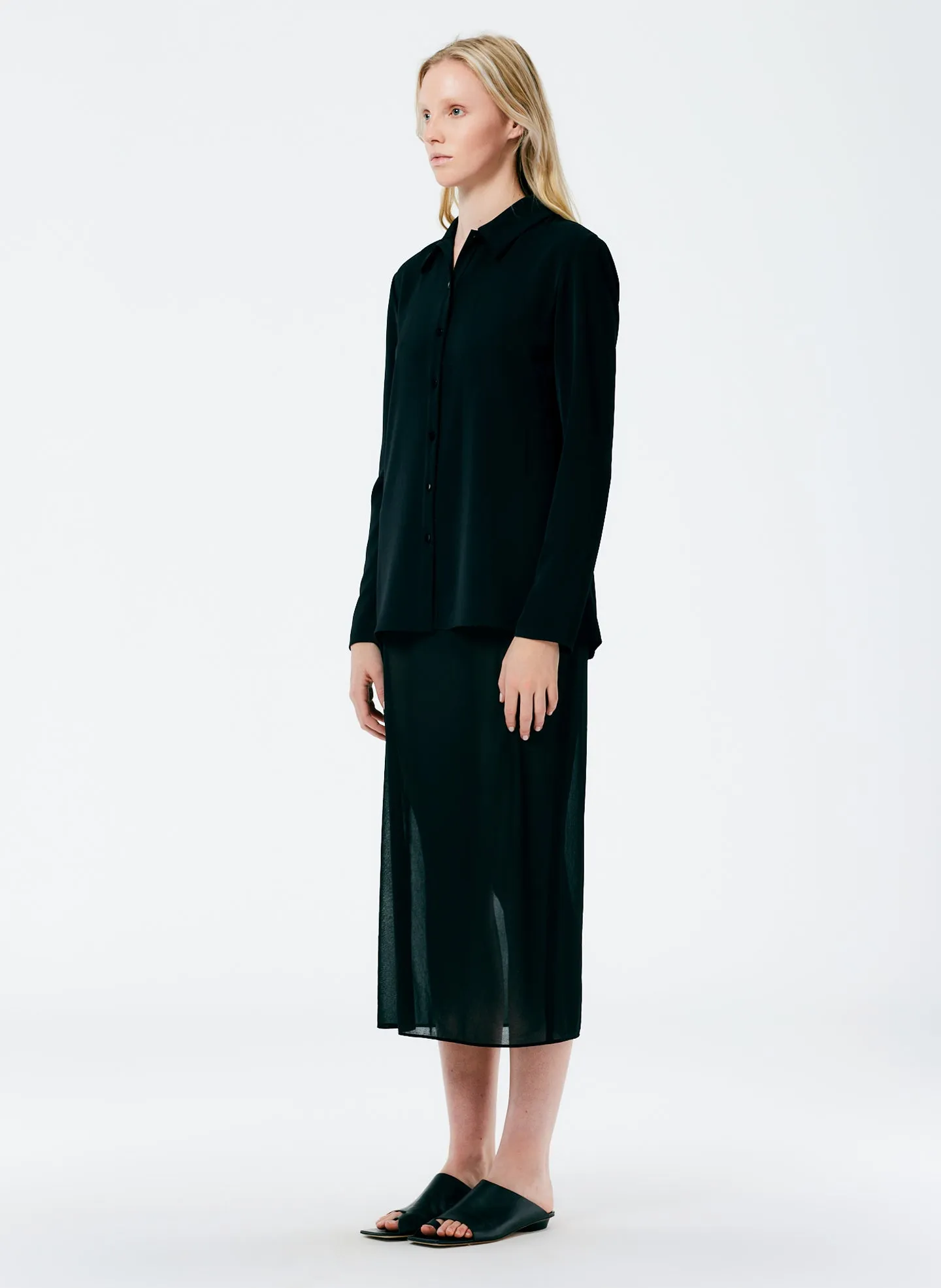 Sheer Gauze Maxi Pencil Skirt sold by Tibi product image thumbnail 3