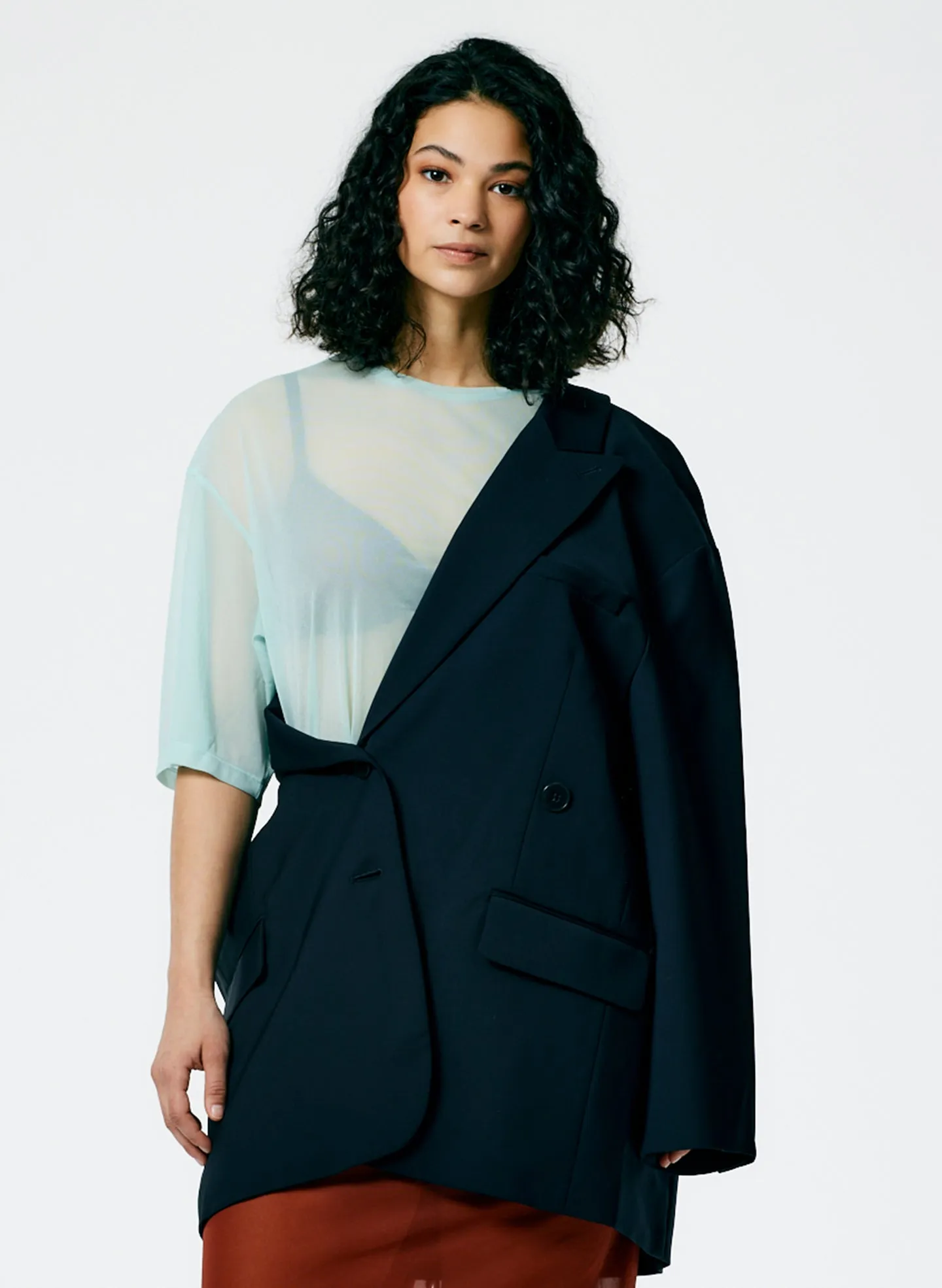 Sheer Gauze Easy T-Shirt sold by Tibi product image thumbnail 2