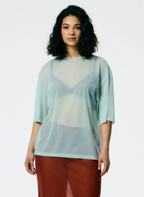 Sheer Gauze Easy T-Shirt made by Tibi