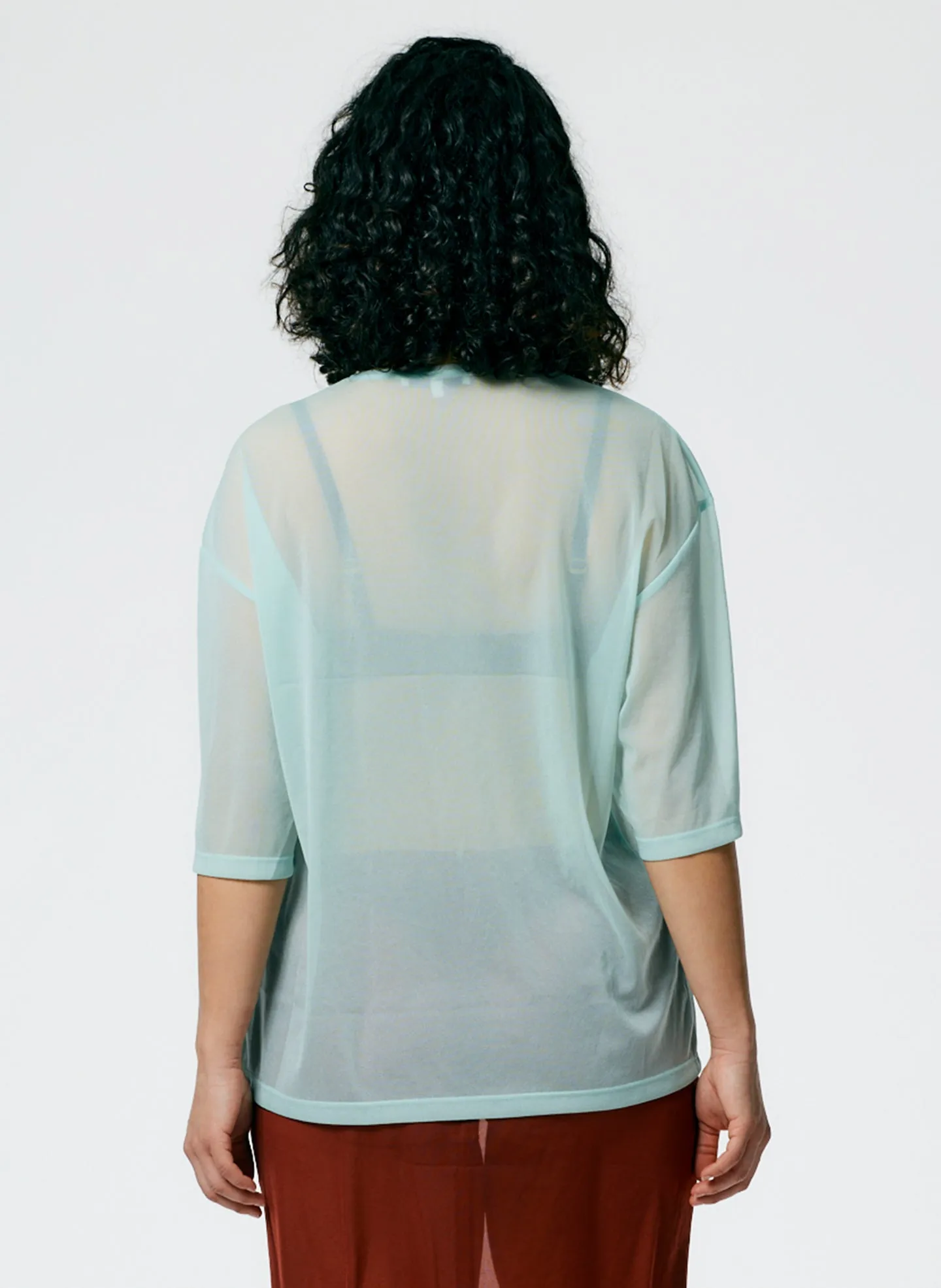 Sheer Gauze Easy T-Shirt sold by Tibi product image thumbnail 4