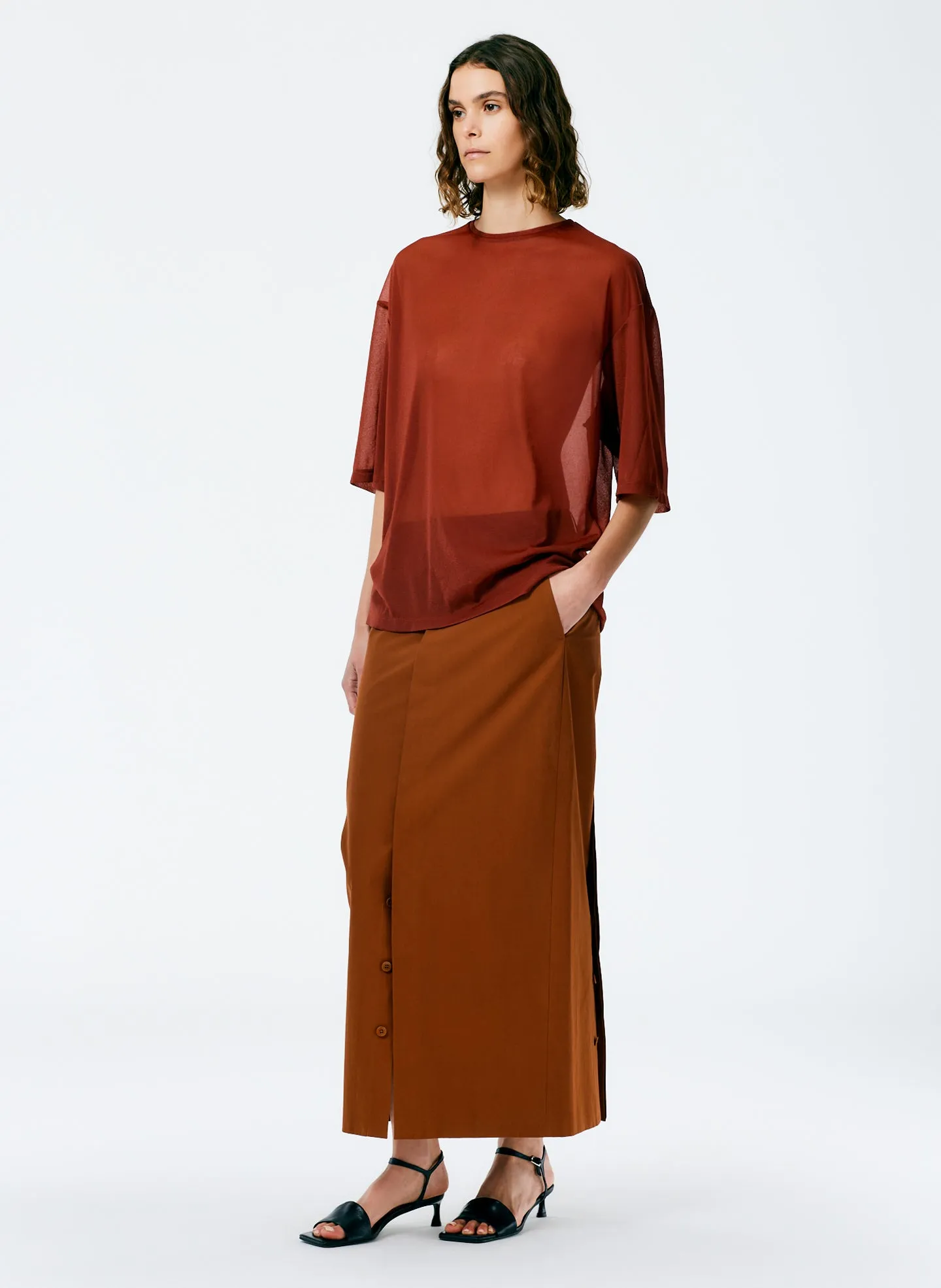 Sheer Gauze Easy T-Shirt sold by Tibi product image thumbnail 4