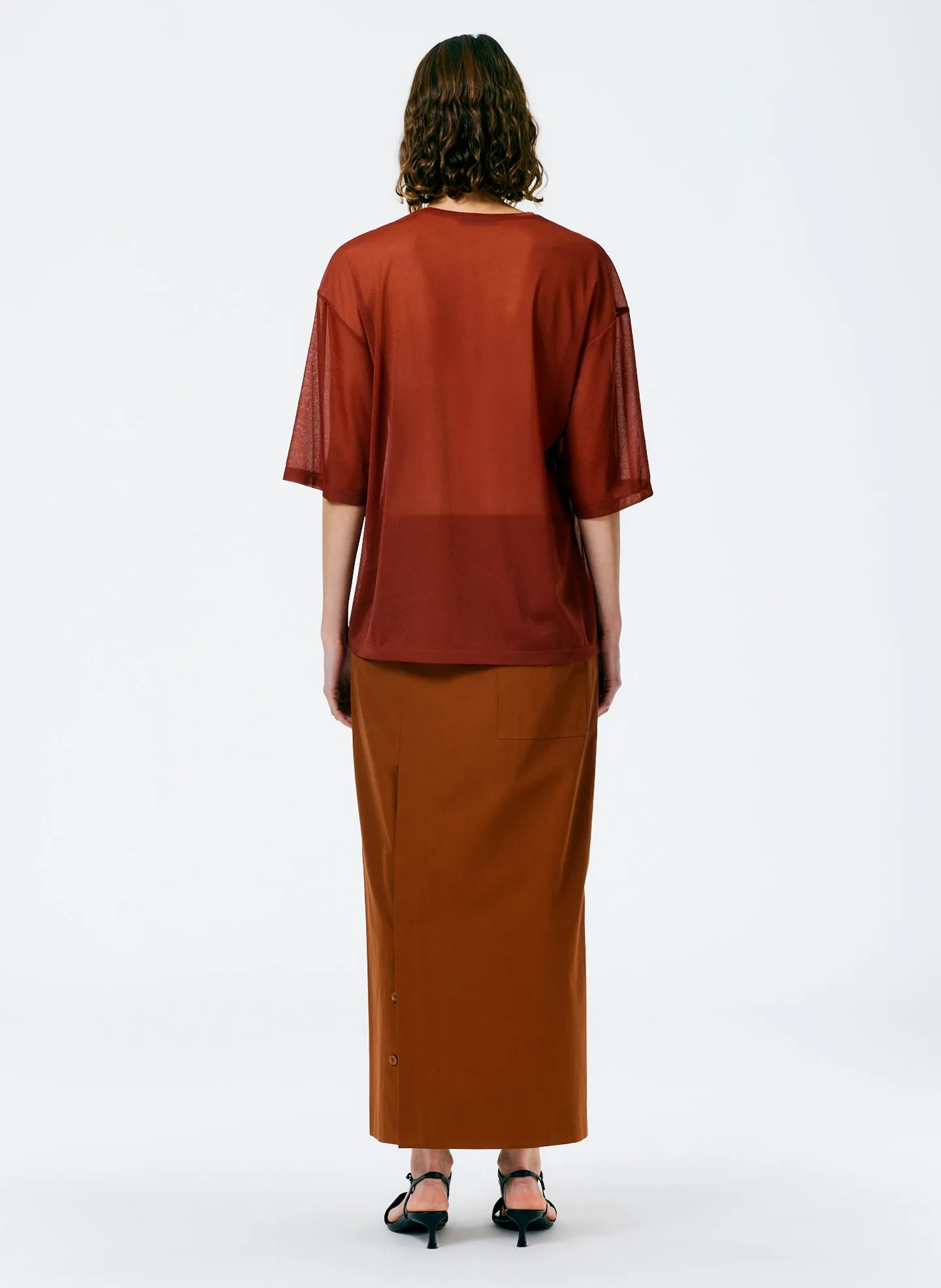 Sheer Gauze Easy T-Shirt sold by Tibi product image thumbnail 5