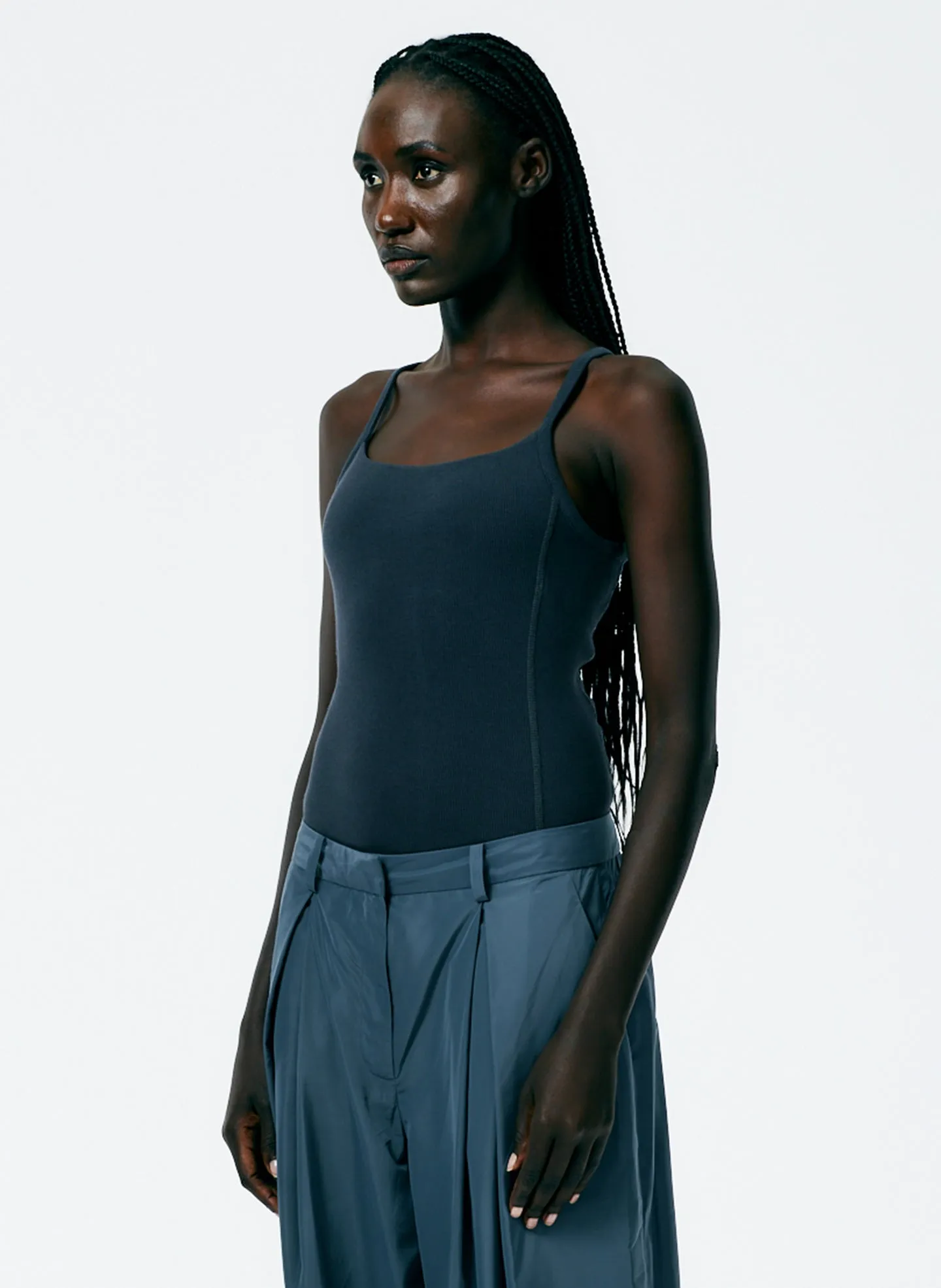 Ribbed T-Shirt Racerback Bodysuit sold by Tibi product image thumbnail 2