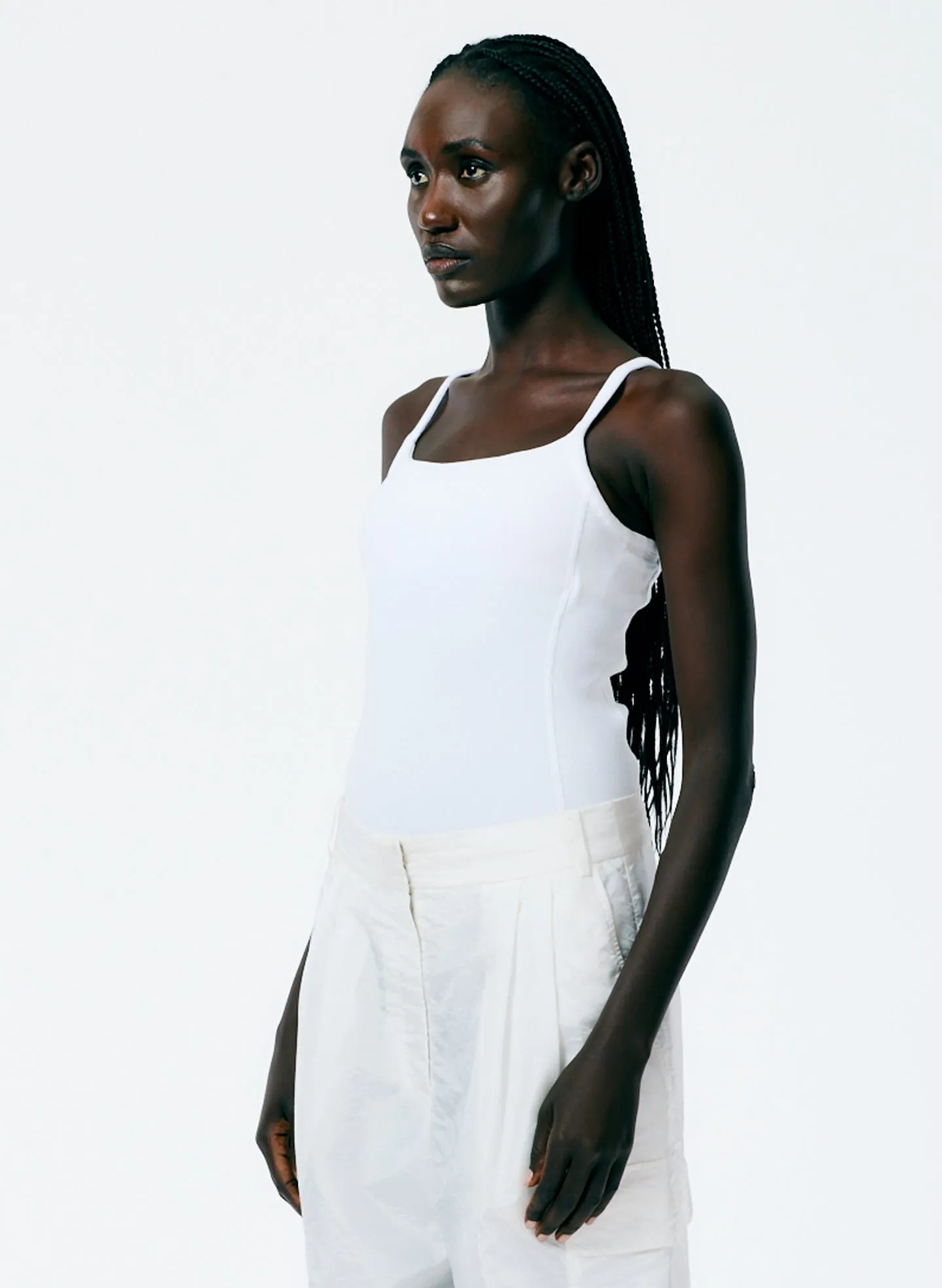 Ribbed T-Shirt Racerback Bodysuit sold by Tibi product image thumbnail 2