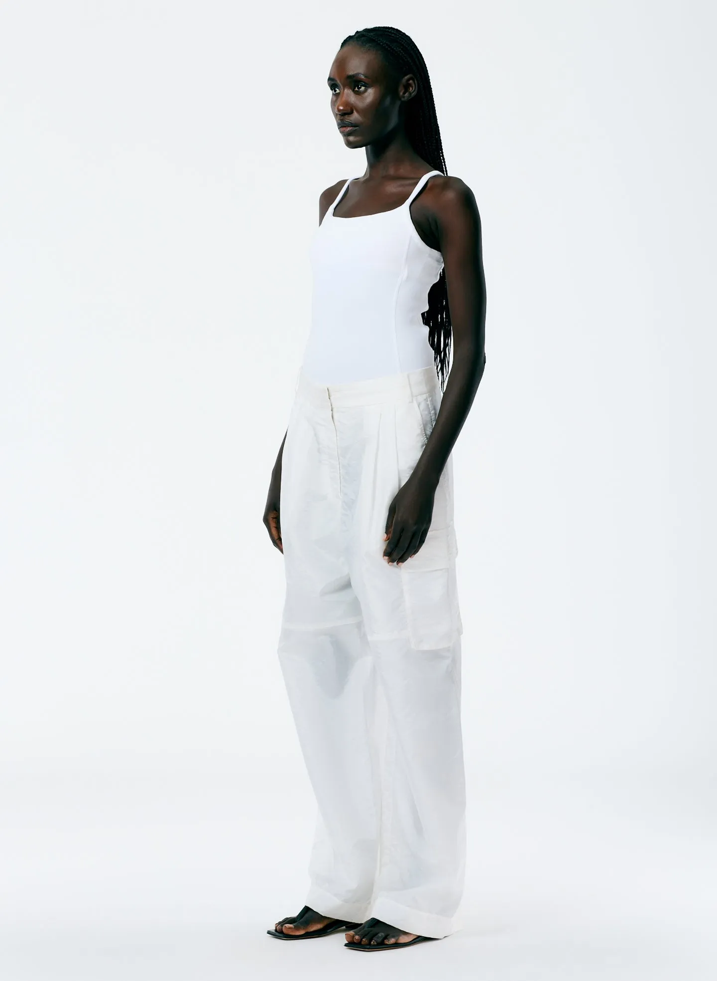 Ribbed T-Shirt Racerback Bodysuit sold by Tibi product image thumbnail 4