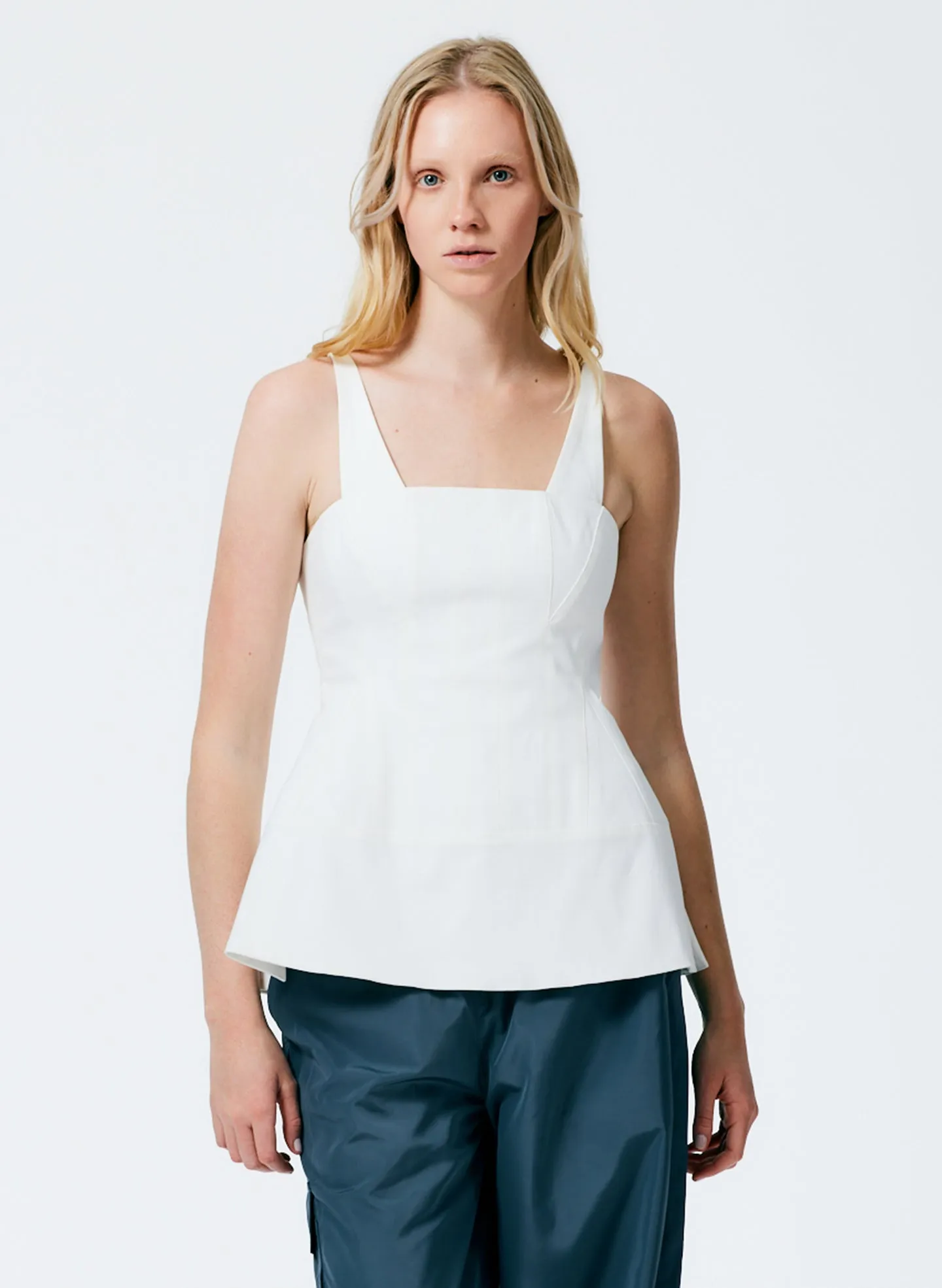 Mila Stretch Satin Corset Top sold by Tibi