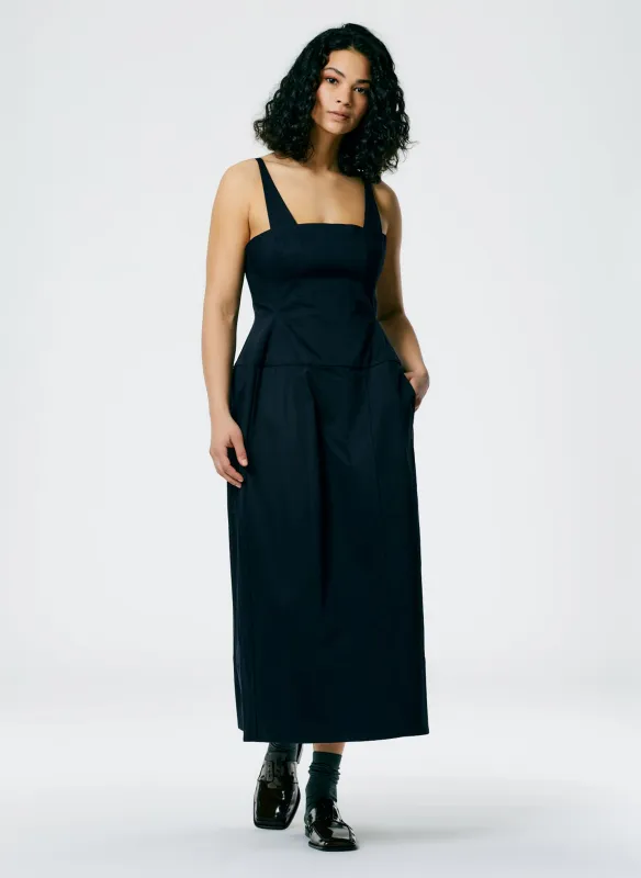 Mila Stretch Satin Corset Lantern Dress made by Tibi