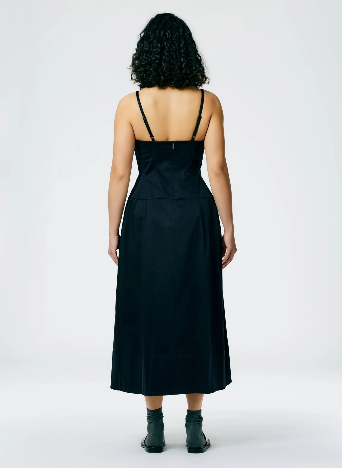 Mila Stretch Satin Corset Lantern Dress sold by Tibi product image thumbnail 3