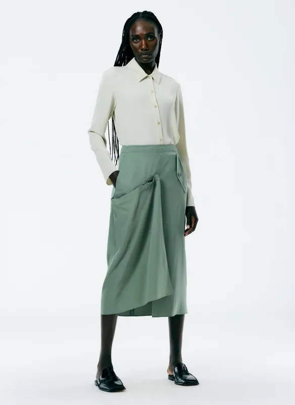 Lancaster Lyocell Draped Skirt made by Tibi