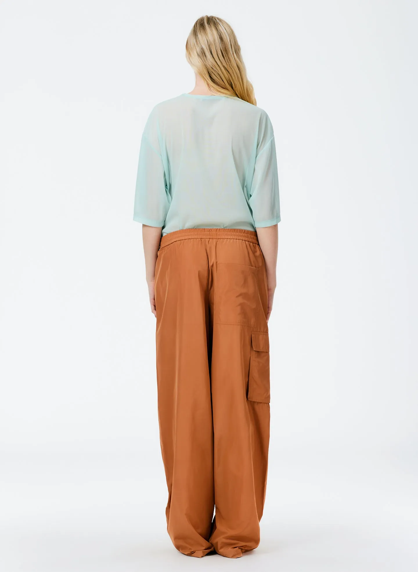 Italian Sporty Nylon Wide Leg Pull on Pant sold by Tibi product image thumbnail 4