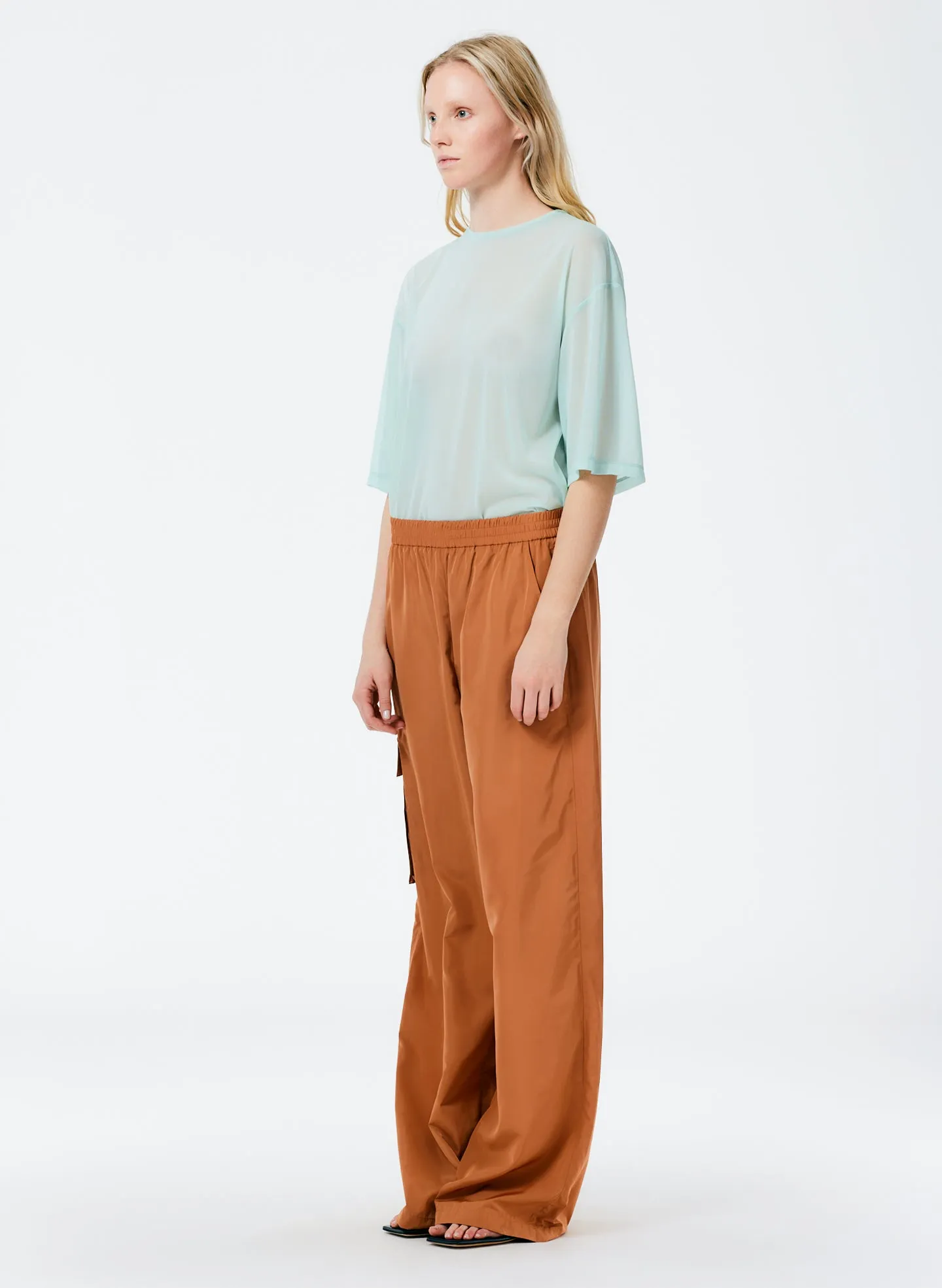 Italian Sporty Nylon Wide Leg Pull on Pant sold by Tibi product image thumbnail 3