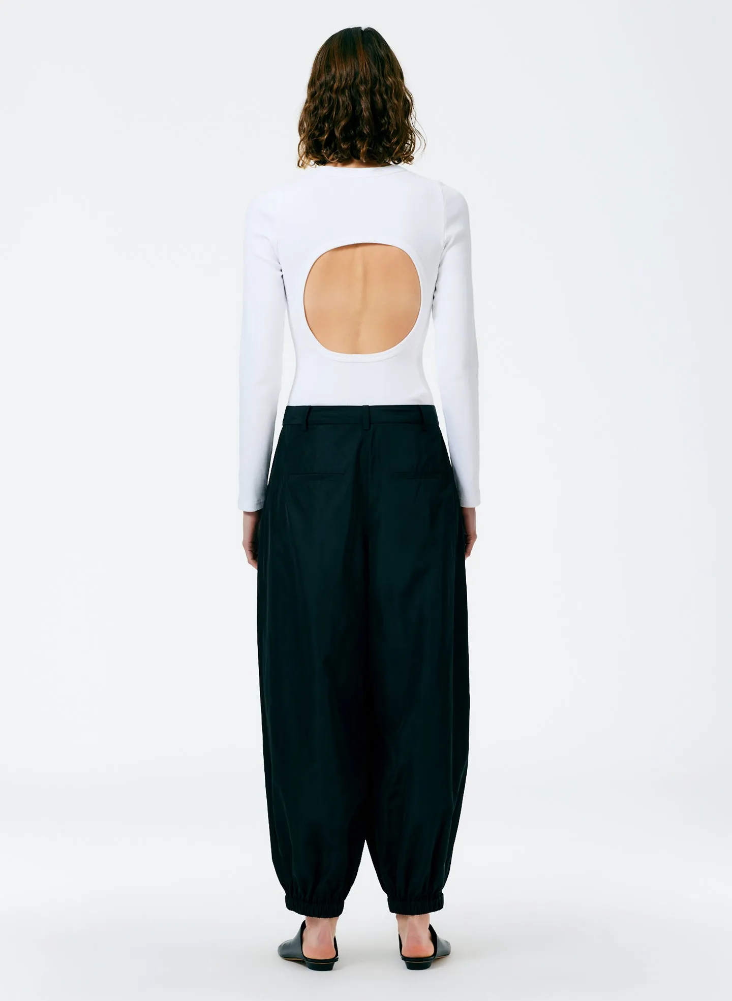 Italian Sporty Nylon Eden Pleated Balloon Pant - Long sold by Tibi product image thumbnail 3