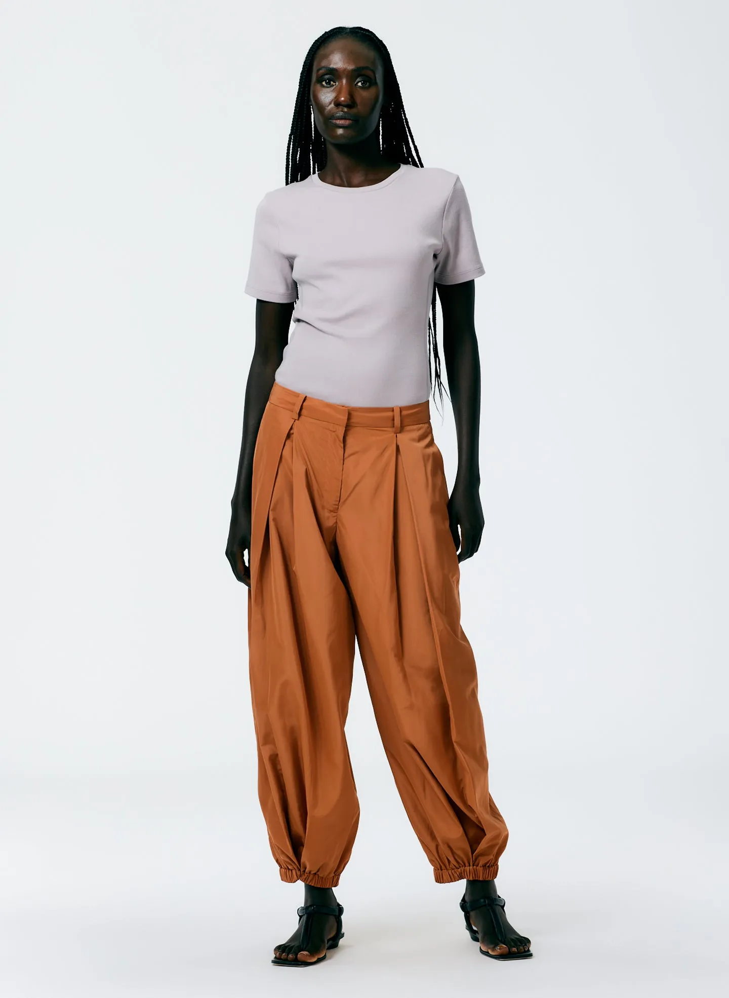 Italian Sporty Nylon Eden Pleated Balloon Pant sold by Tibi