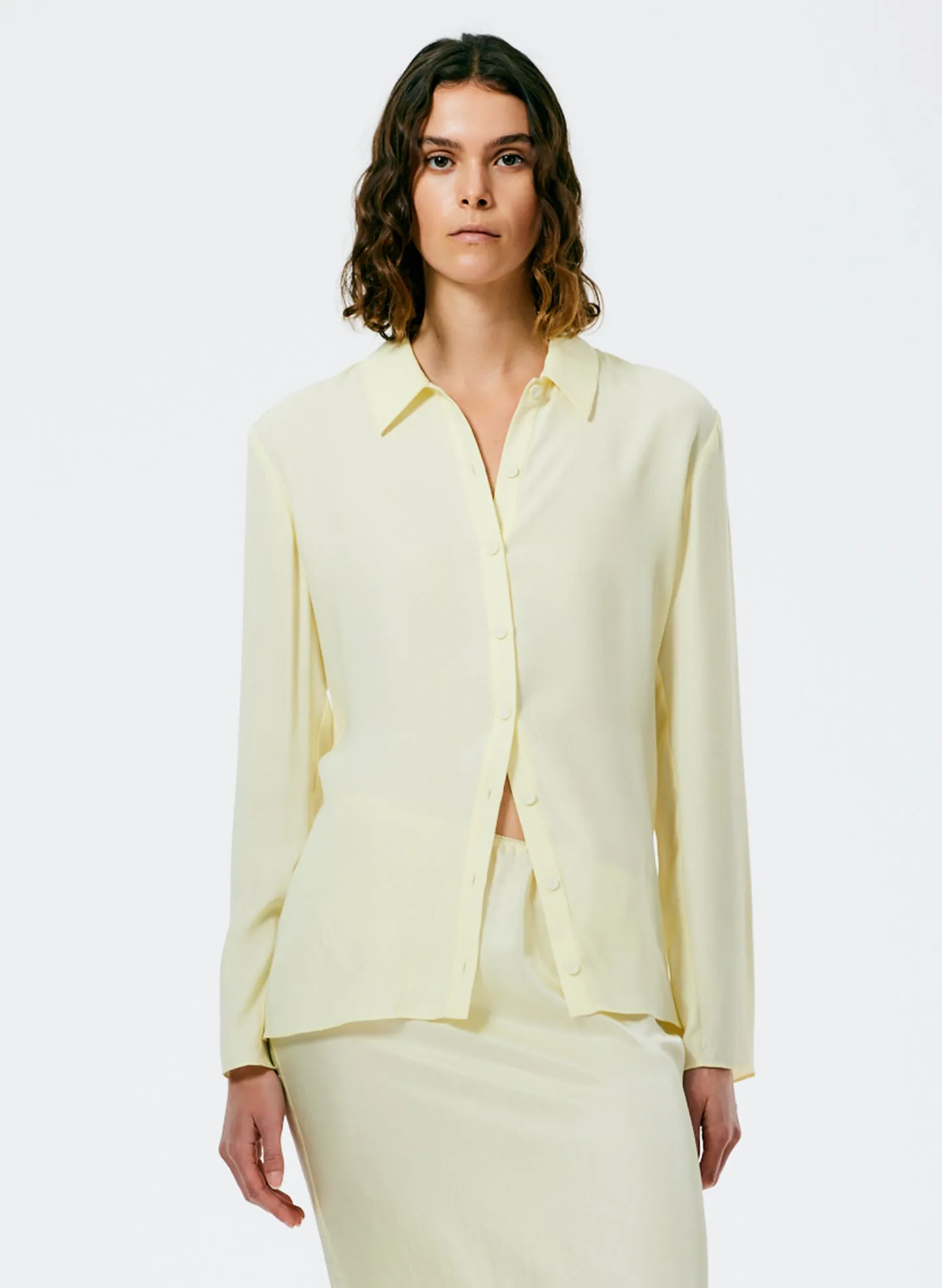Feather Weight Eco Crepe Slim Shirt sold by Tibi product image thumbnail 3