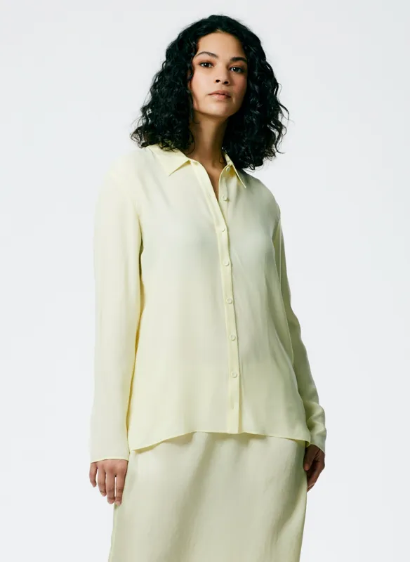 Feather Weight Eco Crepe Slim Shirt made by Tibi