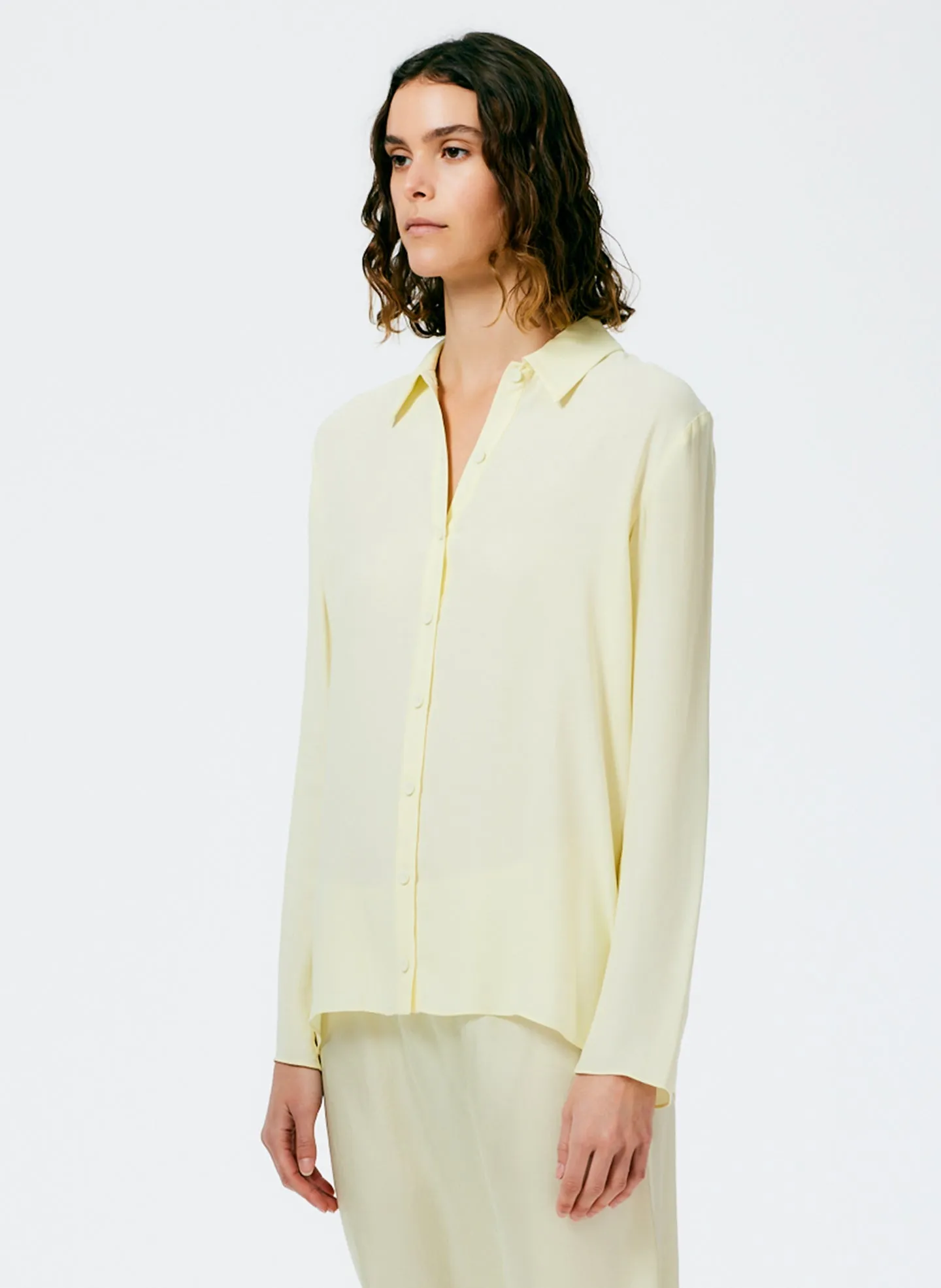 Feather Weight Eco Crepe Slim Shirt sold by Tibi product image thumbnail 5