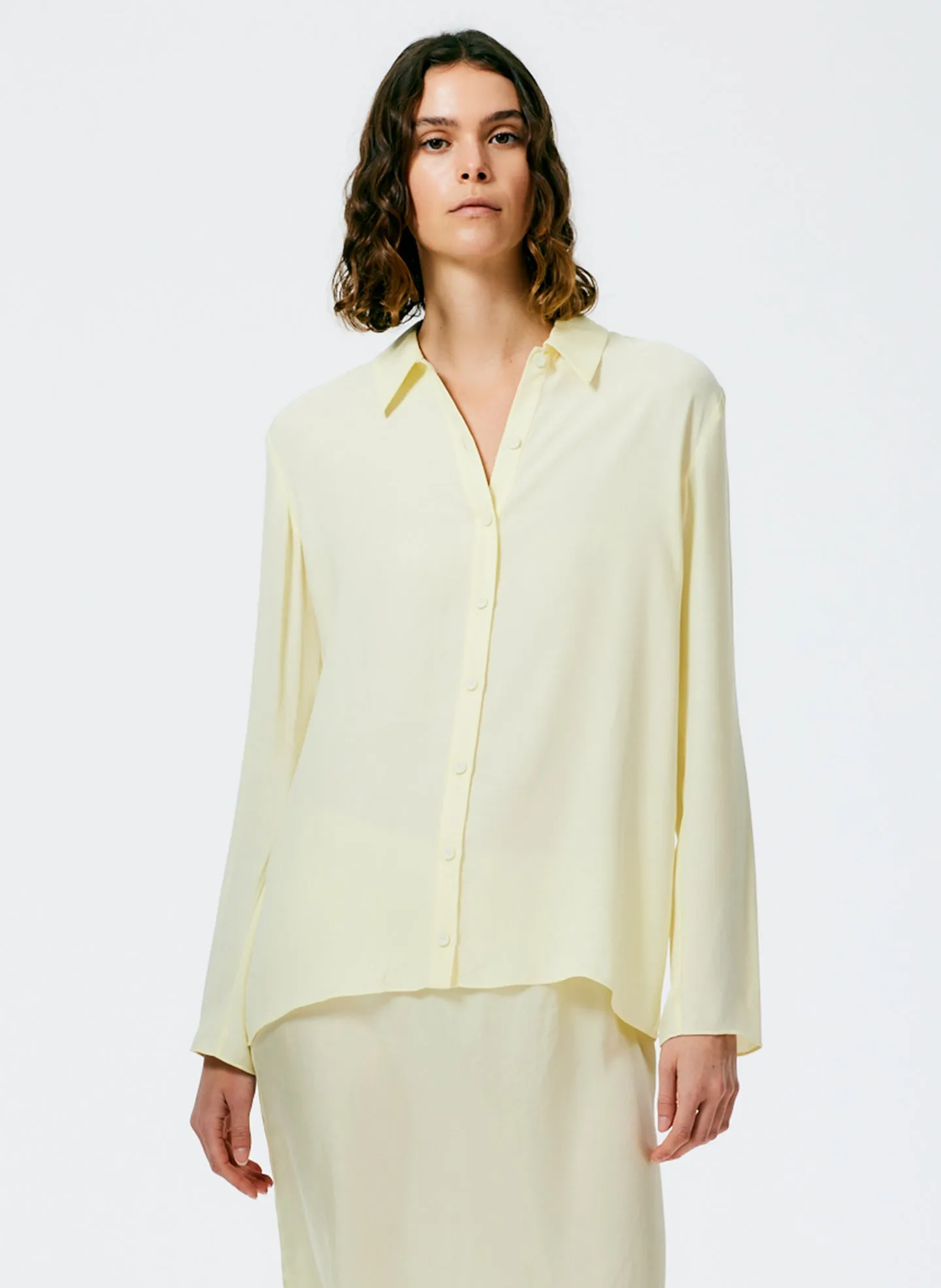 Feather Weight Eco Crepe Slim Shirt sold by Tibi product image thumbnail 4