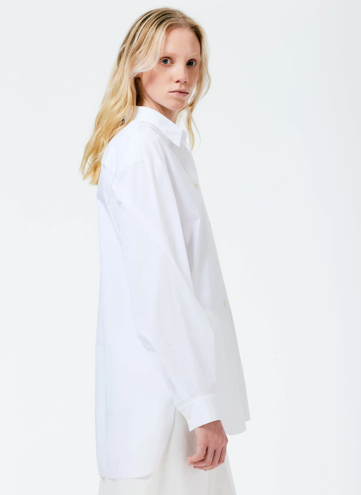 Eco Poplin Twisted Sleeve Shirt sold by Tibi product image thumbnail 2