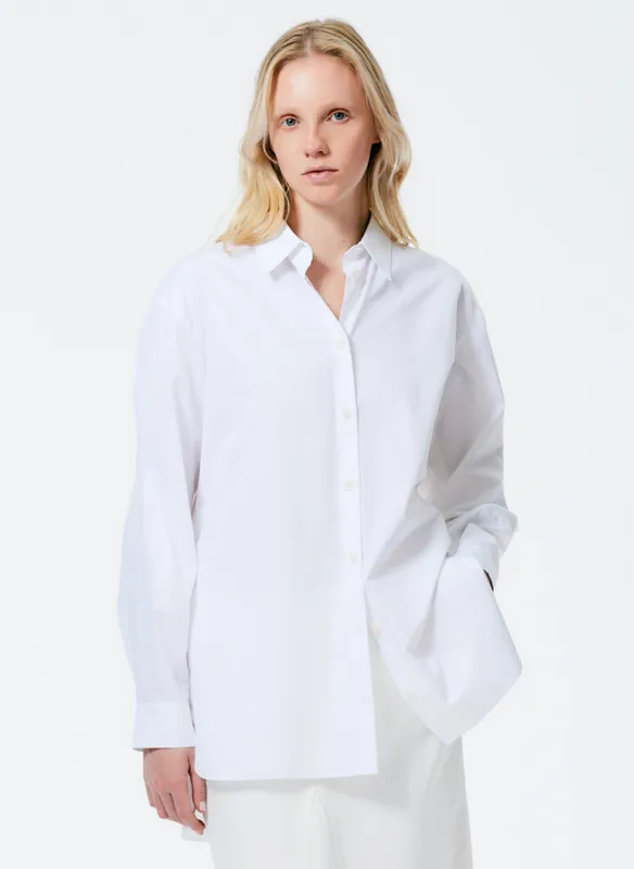 Eco Poplin Twisted Sleeve Shirt sold by Tibi