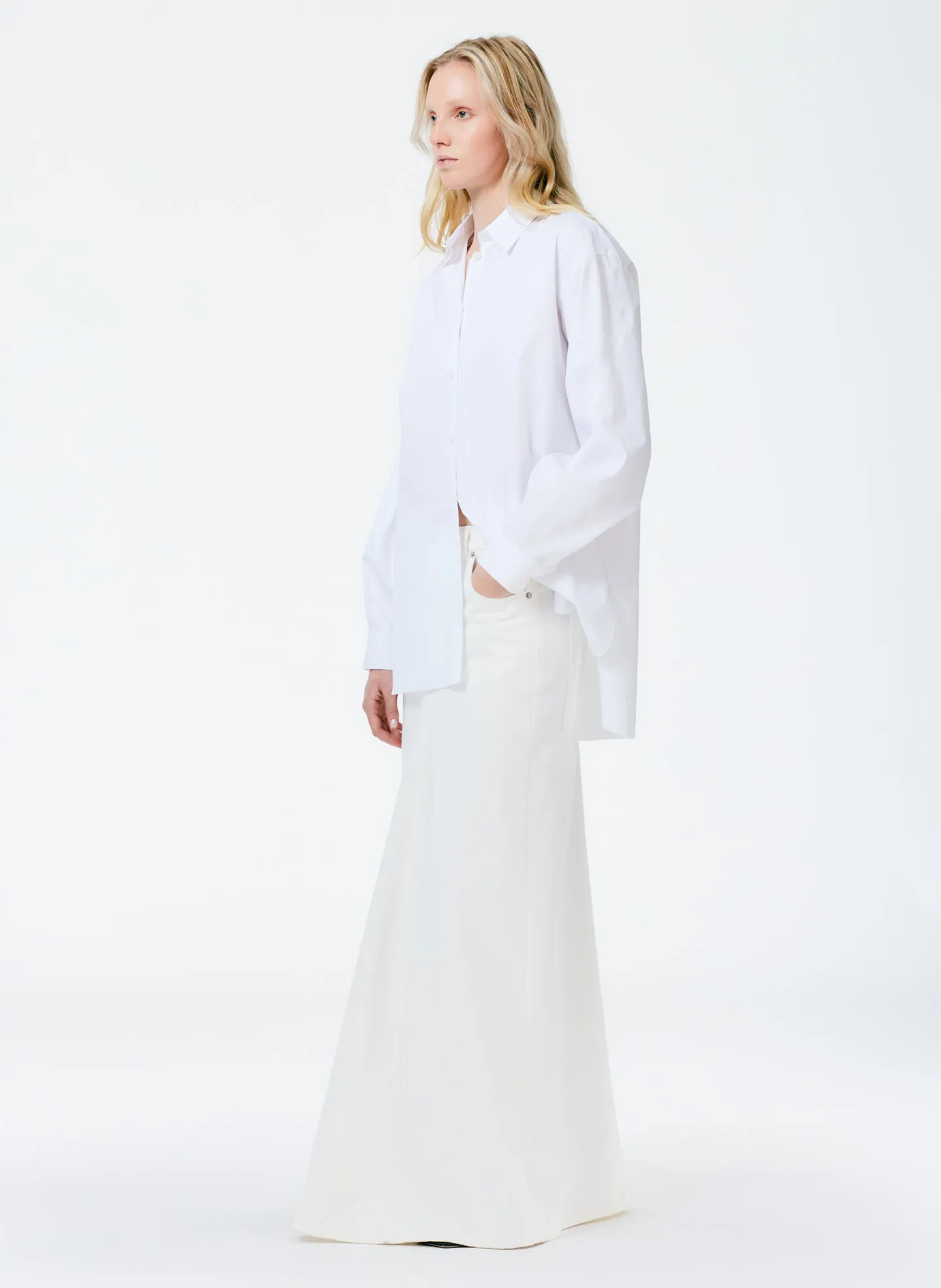 Eco Poplin Twisted Sleeve Shirt sold by Tibi product image thumbnail 5