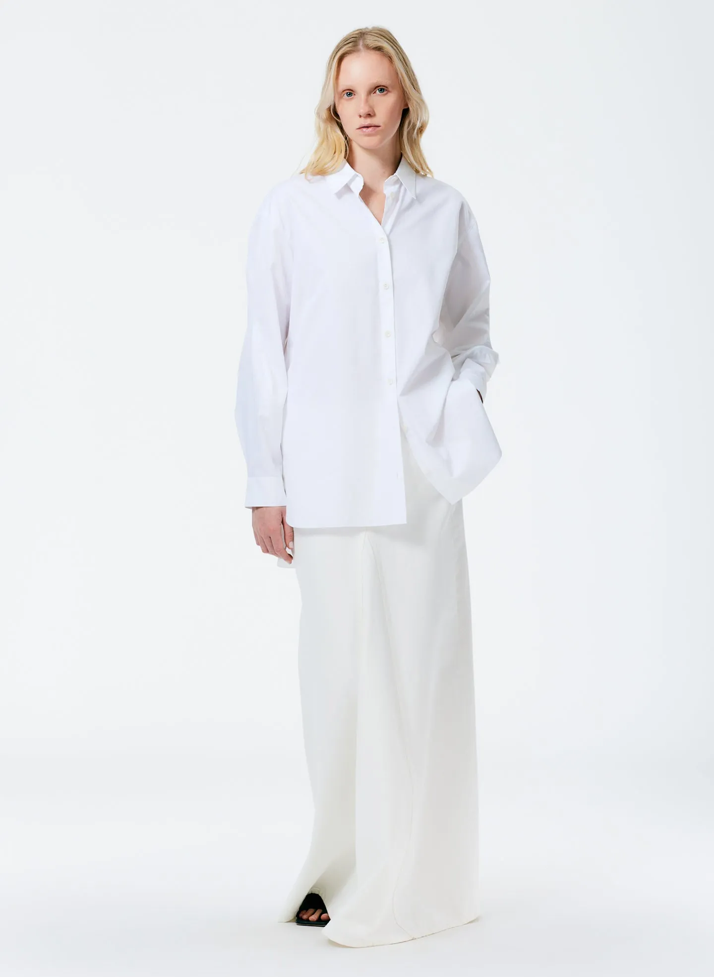Eco Poplin Twisted Sleeve Shirt sold by Tibi product image thumbnail 4