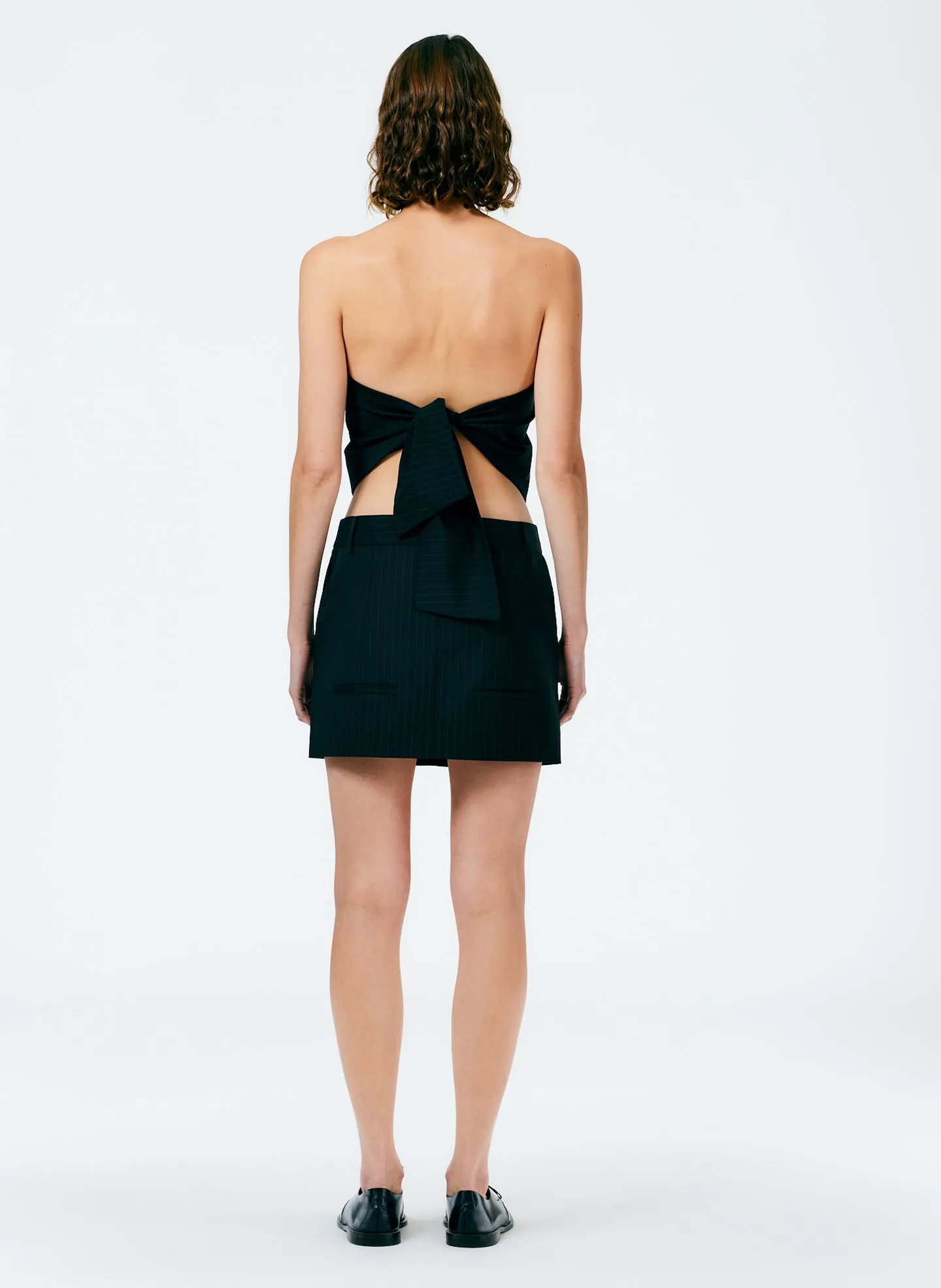 Dominic Pinstripe Tie Back Handkerchief Top sold by Tibi product image thumbnail 5