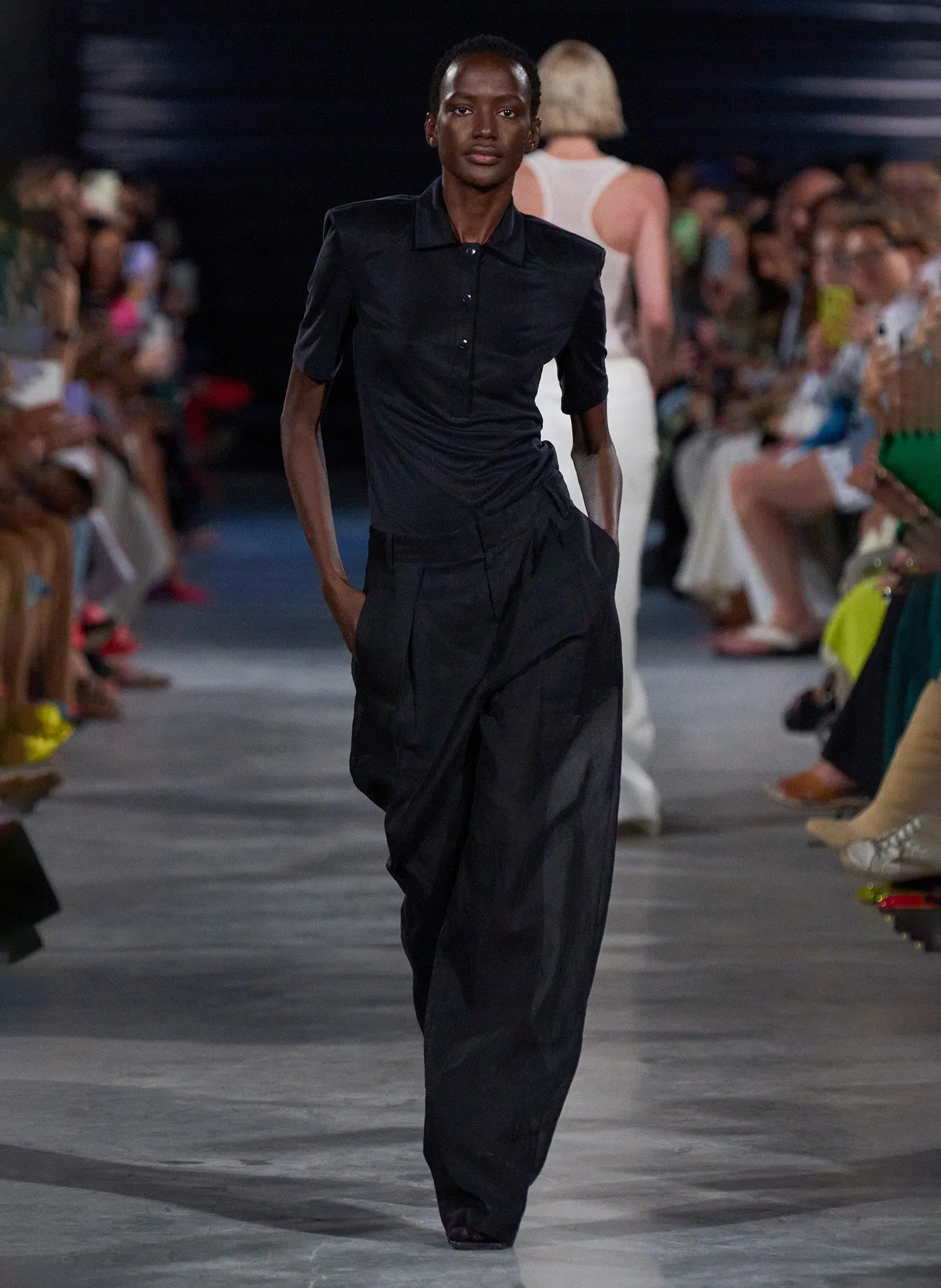 Deeba Cupro Lean Polo Shirt sold by Tibi product image thumbnail 2