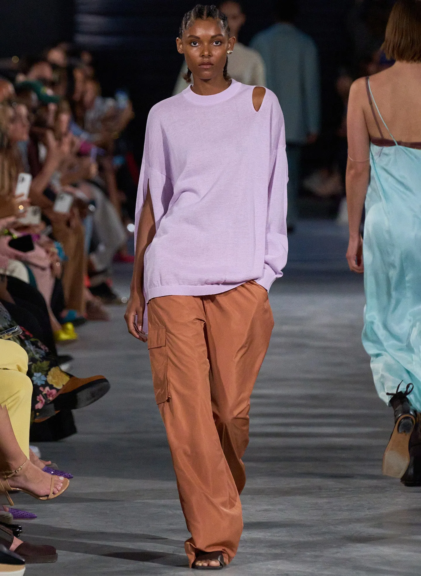 Crispy Viscose Slit Detail Oversized Pullover sold by Tibi product image thumbnail 2