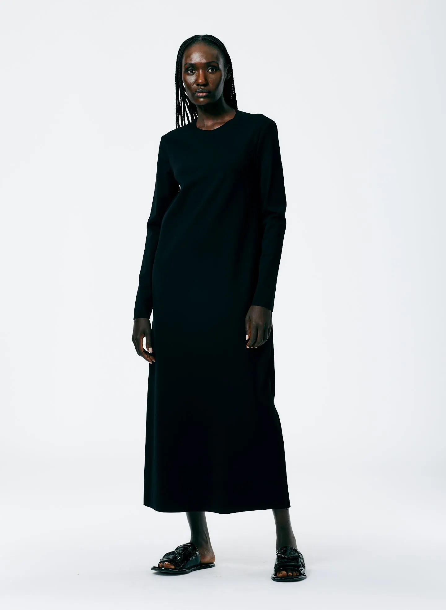 Compact Ultra Stretch Knit Long Sleeve Open Back Dress sold by Tibi