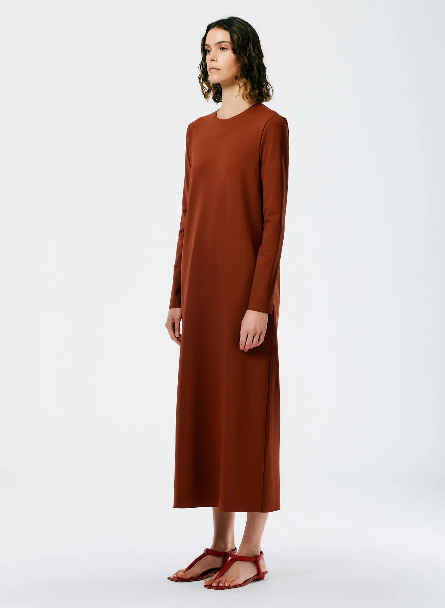Compact Ultra Stretch Knit Long Sleeve Open Back Dress sold by Tibi product image thumbnail 3