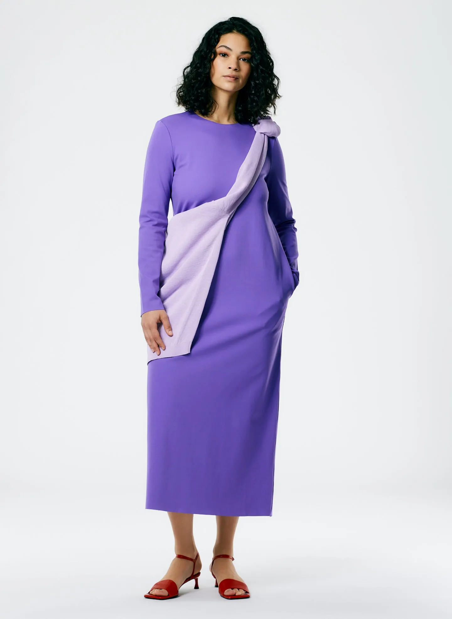 Compact Ultra Stretch Knit Long Sleeve Open Back Dress sold by Tibi
