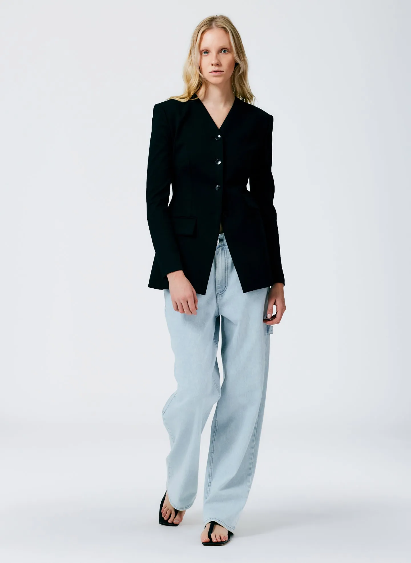 Compact Ultra Stretch Knit Fitted Blazer sold by Tibi
