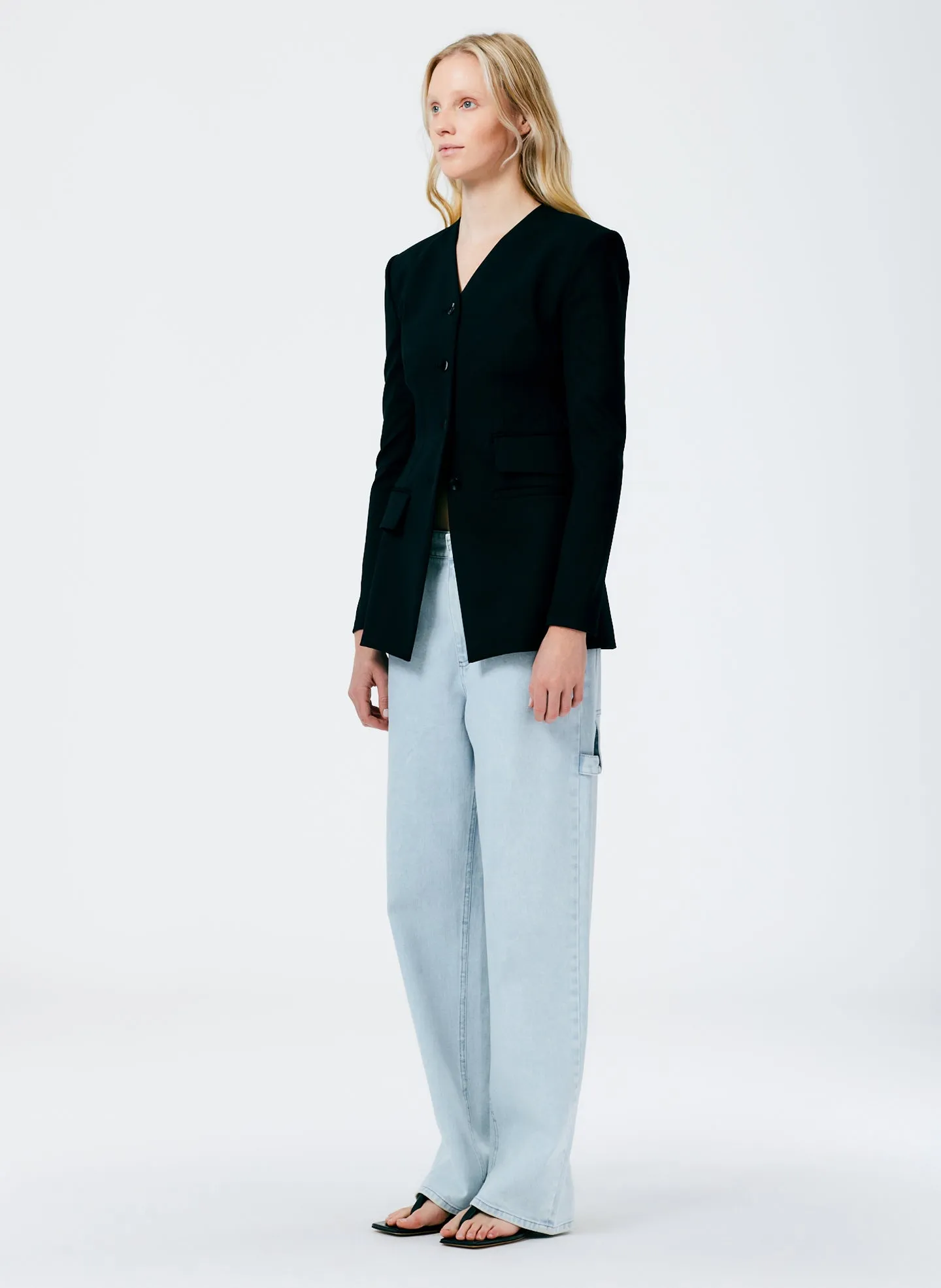 Compact Ultra Stretch Knit Fitted Blazer sold by Tibi product image thumbnail 3