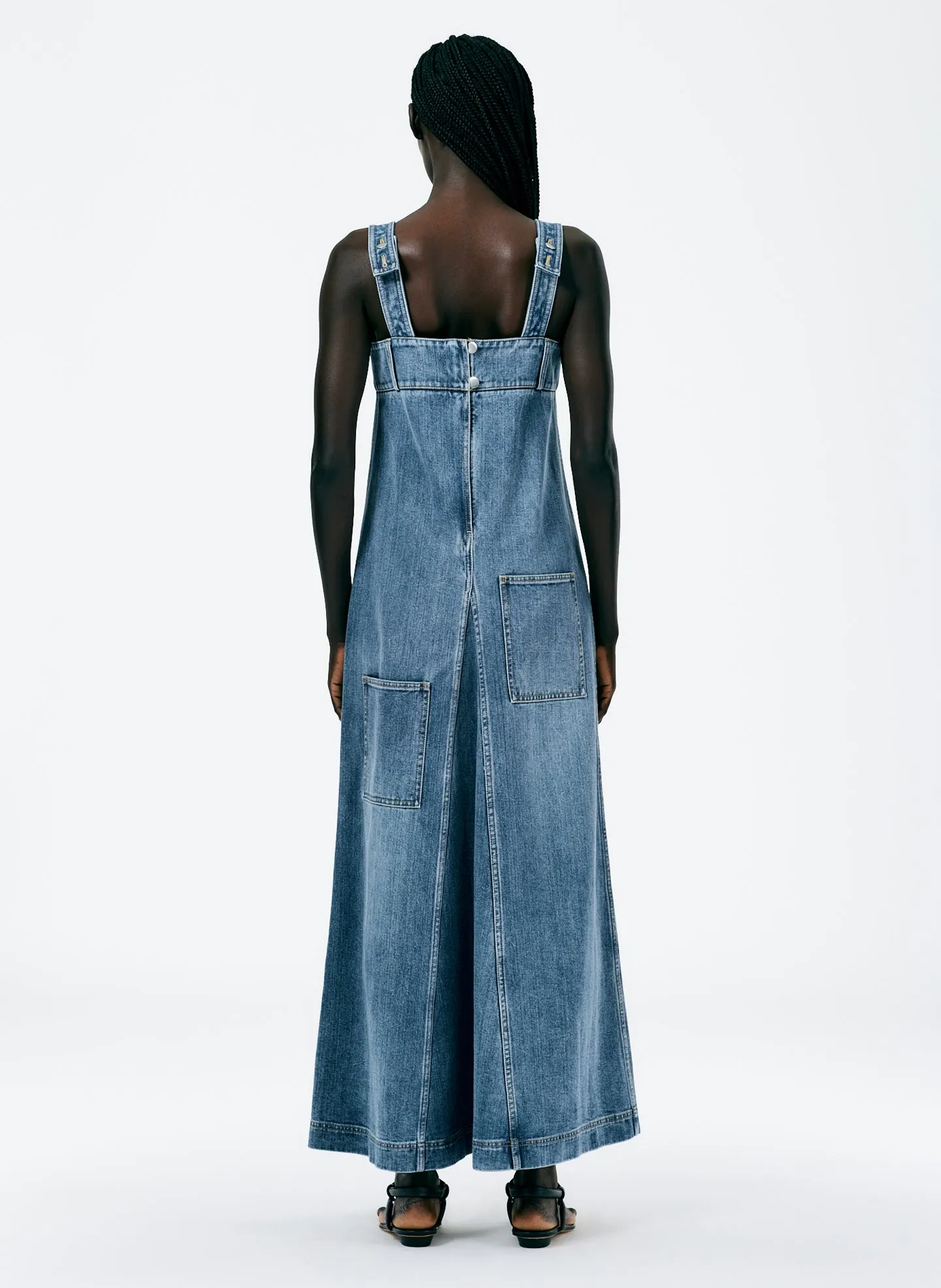 Classic Wash Denim Overall Maxi Dress sold by Tibi product image thumbnail 3