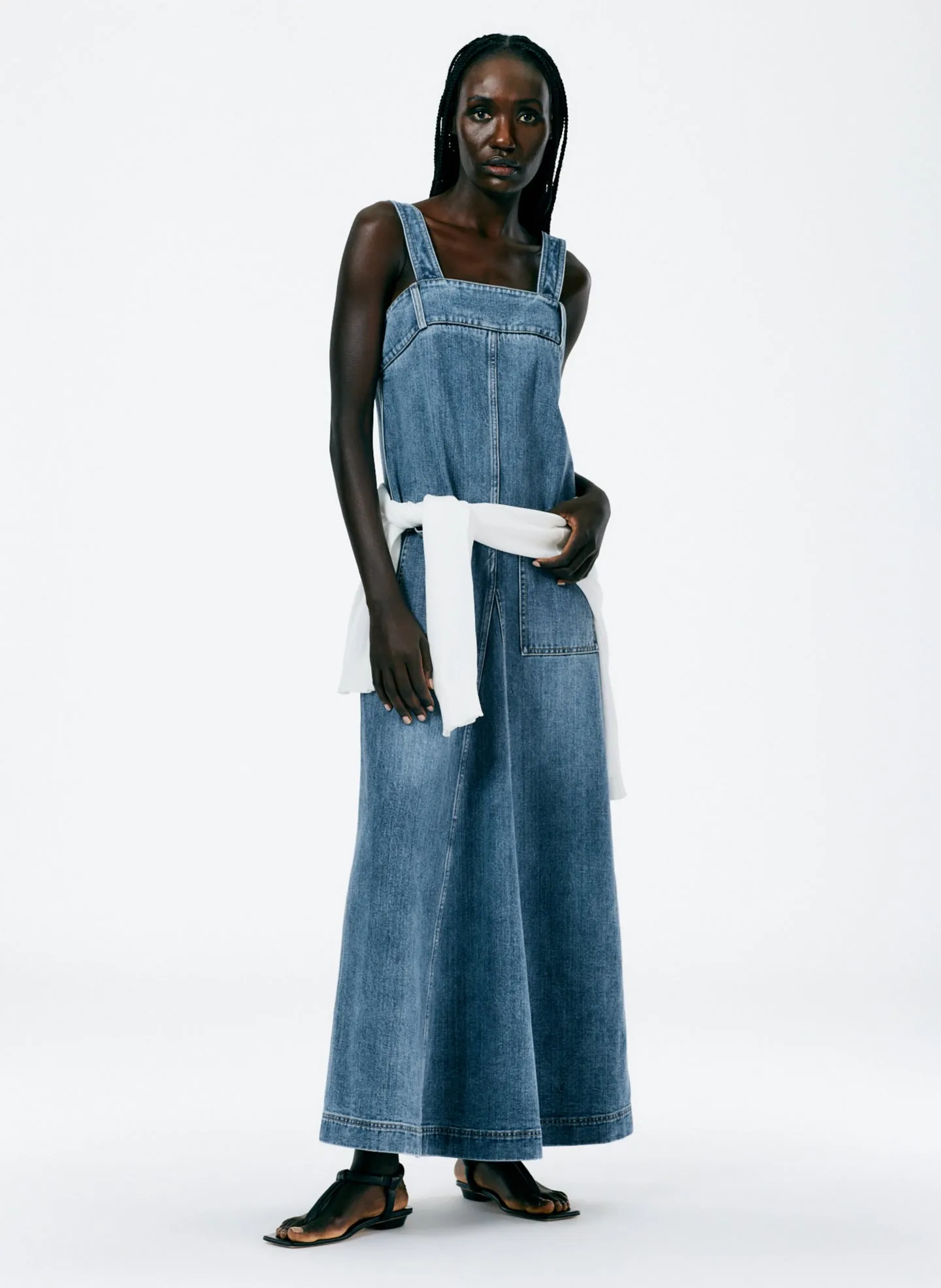 Classic Wash Denim Overall Maxi Dress sold by Tibi product image thumbnail 4