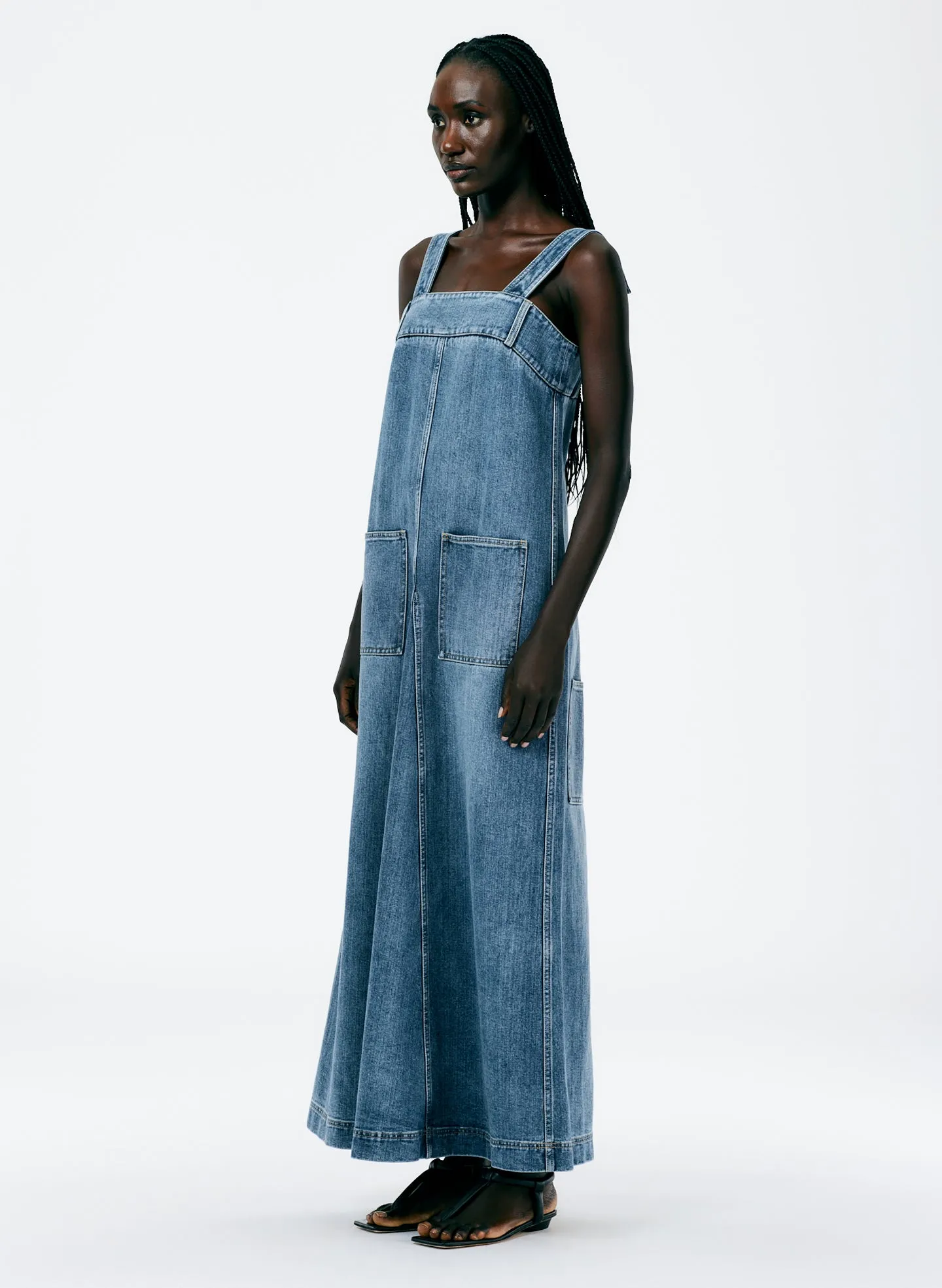 Classic Wash Denim Overall Maxi Dress sold by Tibi product image thumbnail 2