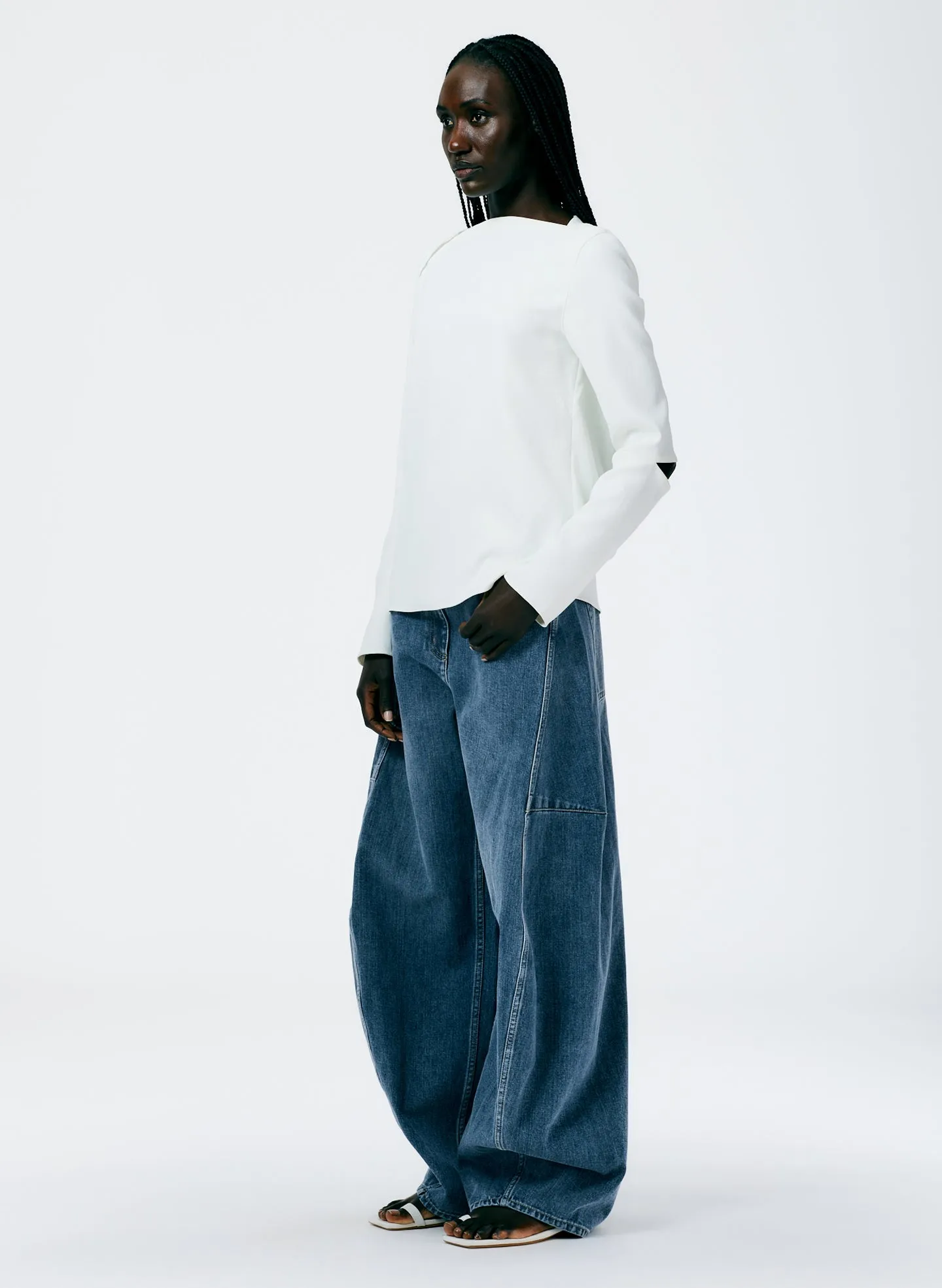 Chalky Drape Bebe Long Sleeve Top sold by Tibi product image thumbnail 5