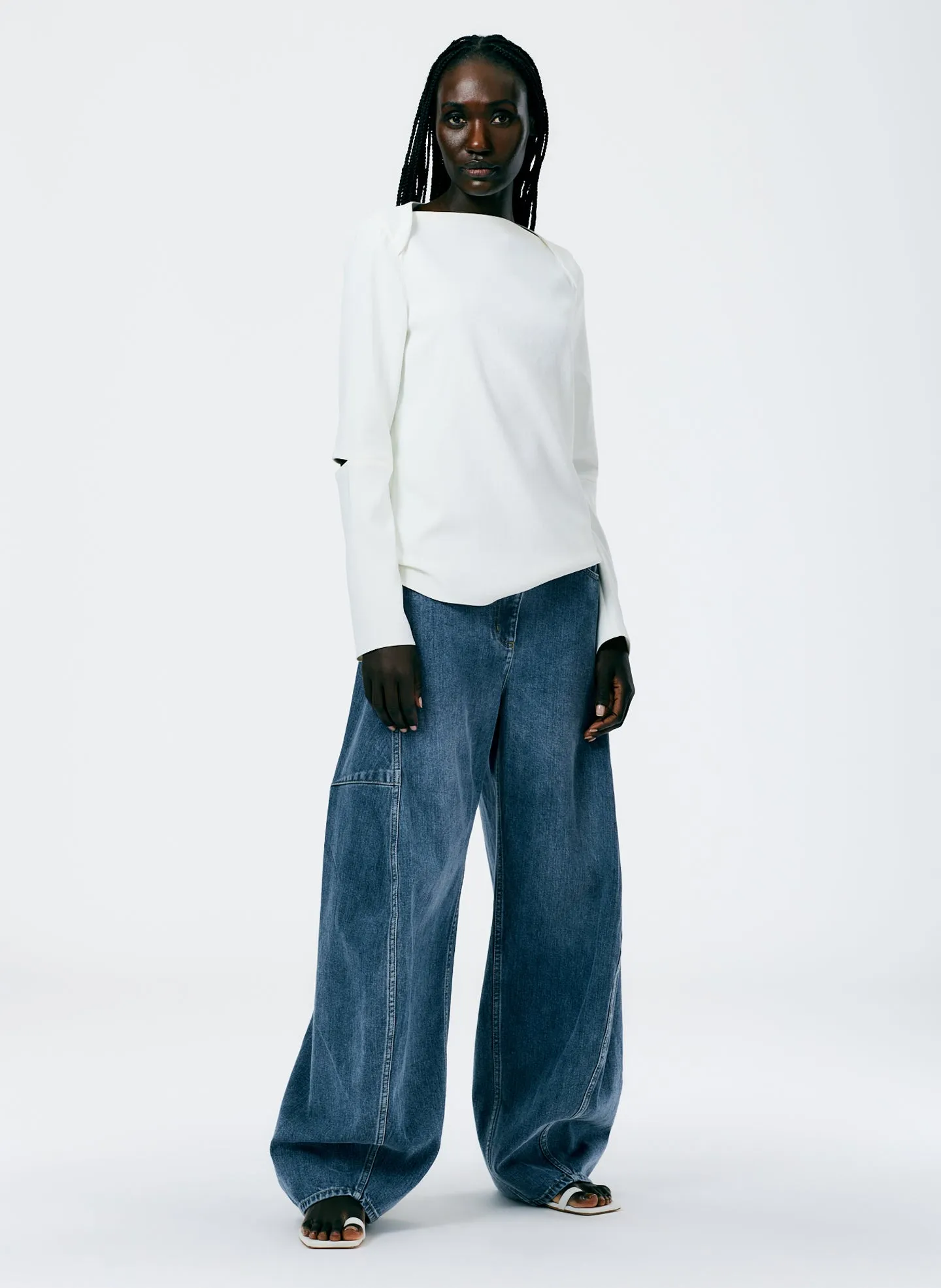 Chalky Drape Bebe Long Sleeve Top sold by Tibi product image thumbnail 4