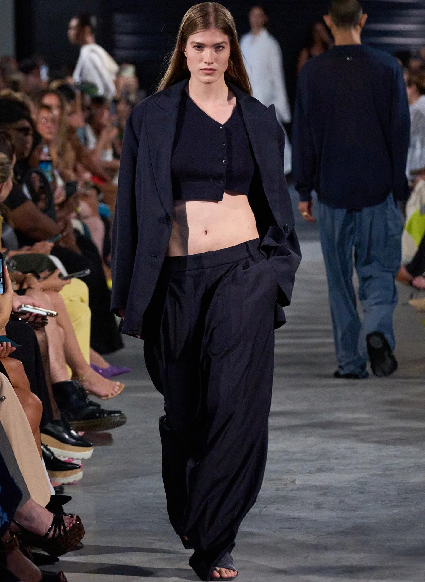 Cashmere Silk Super Cropped Asymmetrical Cardigan sold by Tibi product image thumbnail 2