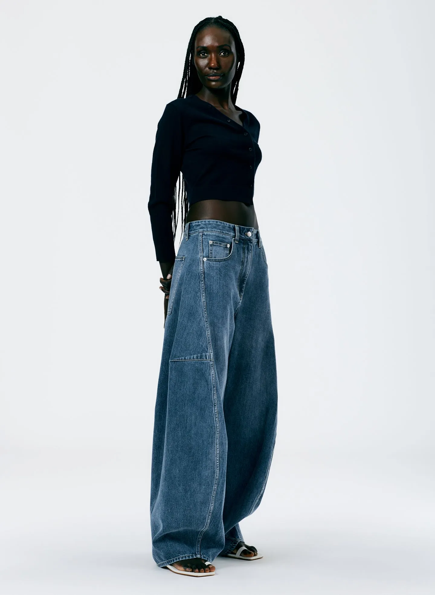 Cashmere Silk Super Cropped Asymmetrical Cardigan sold by Tibi product image thumbnail 4