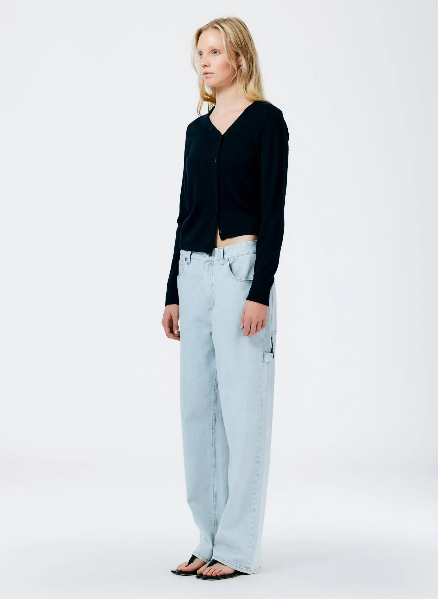 Cashmere Silk Asymmetrical Cardigan sold by Tibi product image thumbnail 4