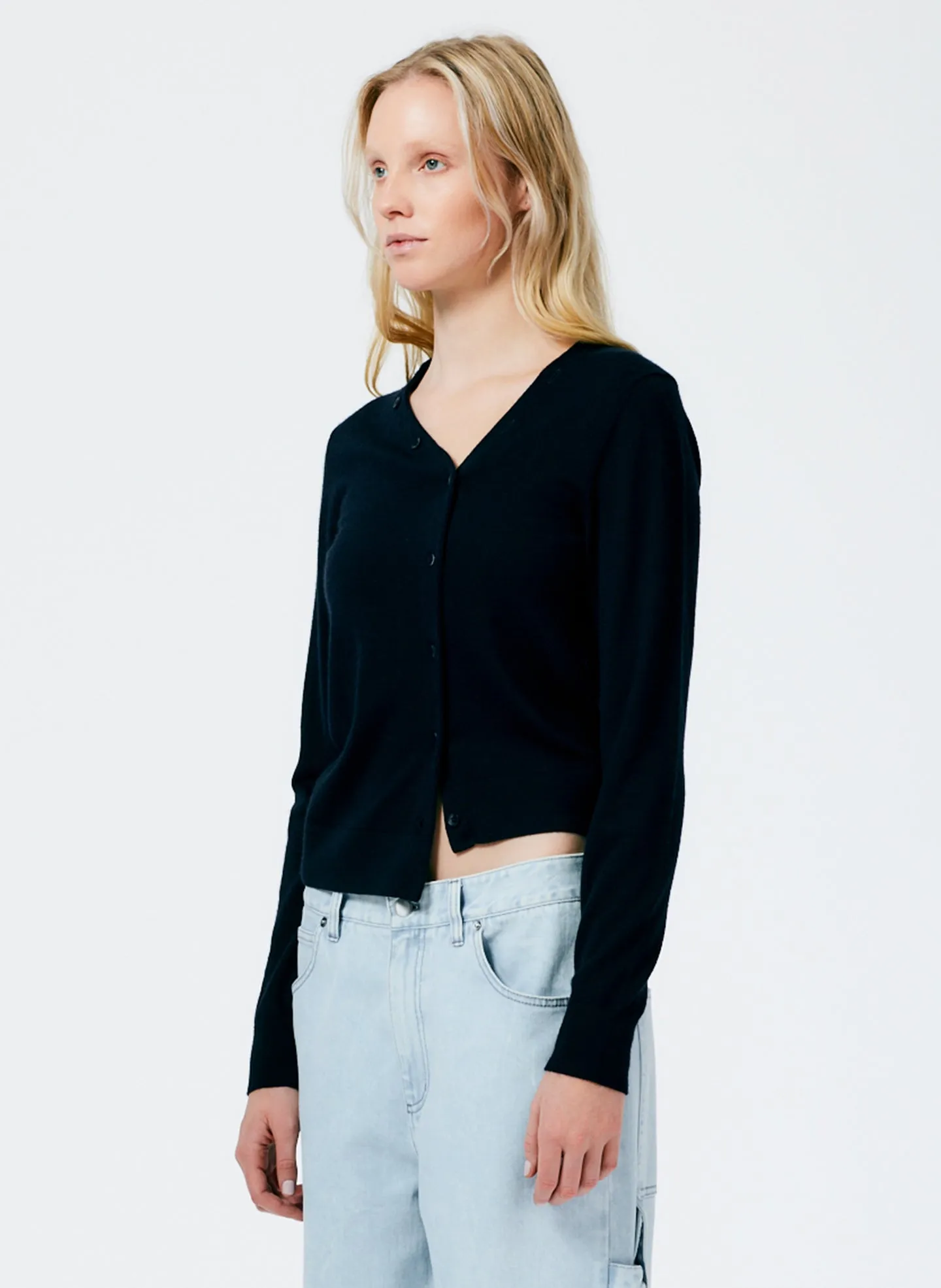 Cashmere Silk Asymmetrical Cardigan sold by Tibi product image thumbnail 2