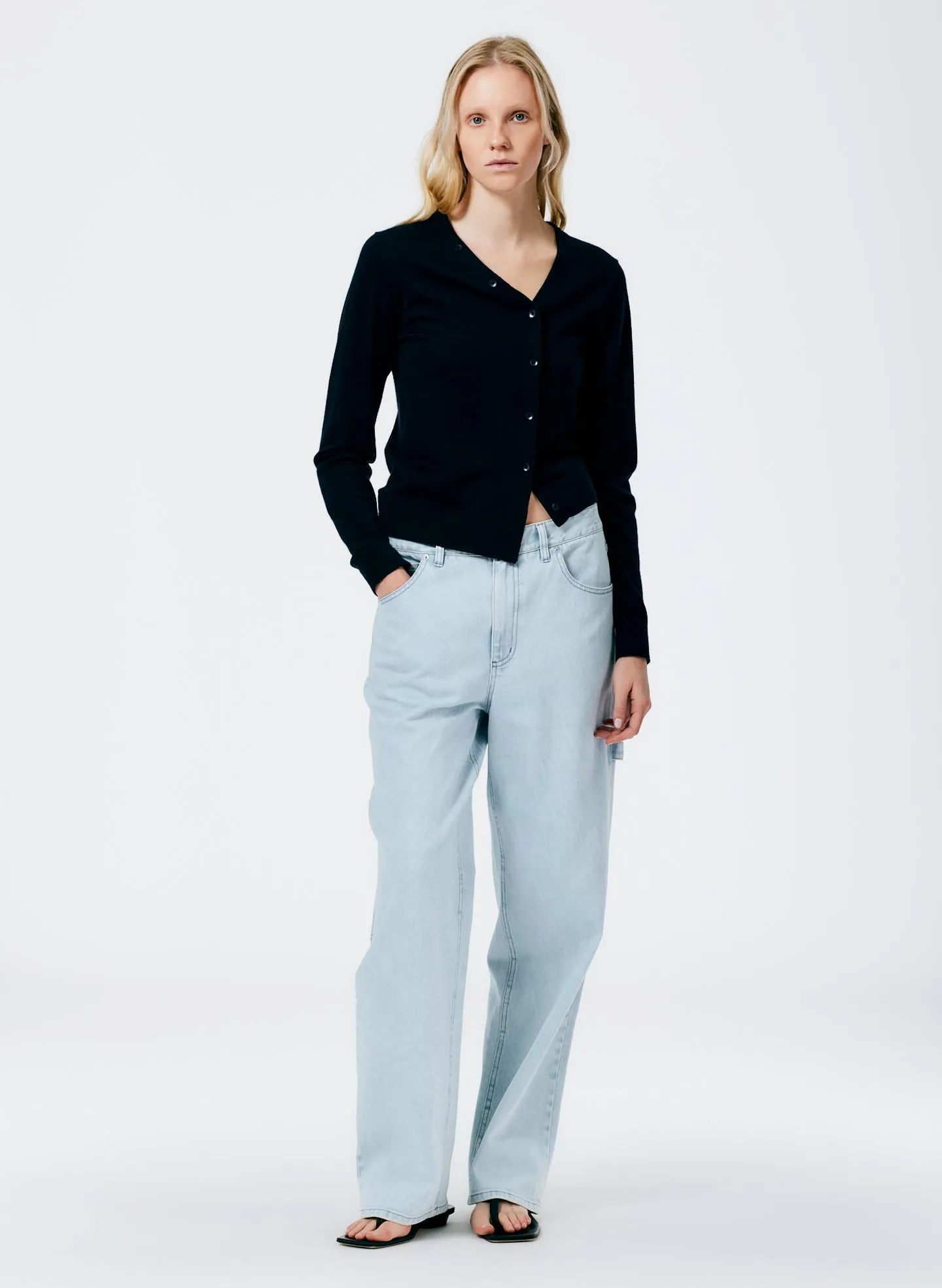 Cashmere Silk Asymmetrical Cardigan sold by Tibi product image thumbnail 3