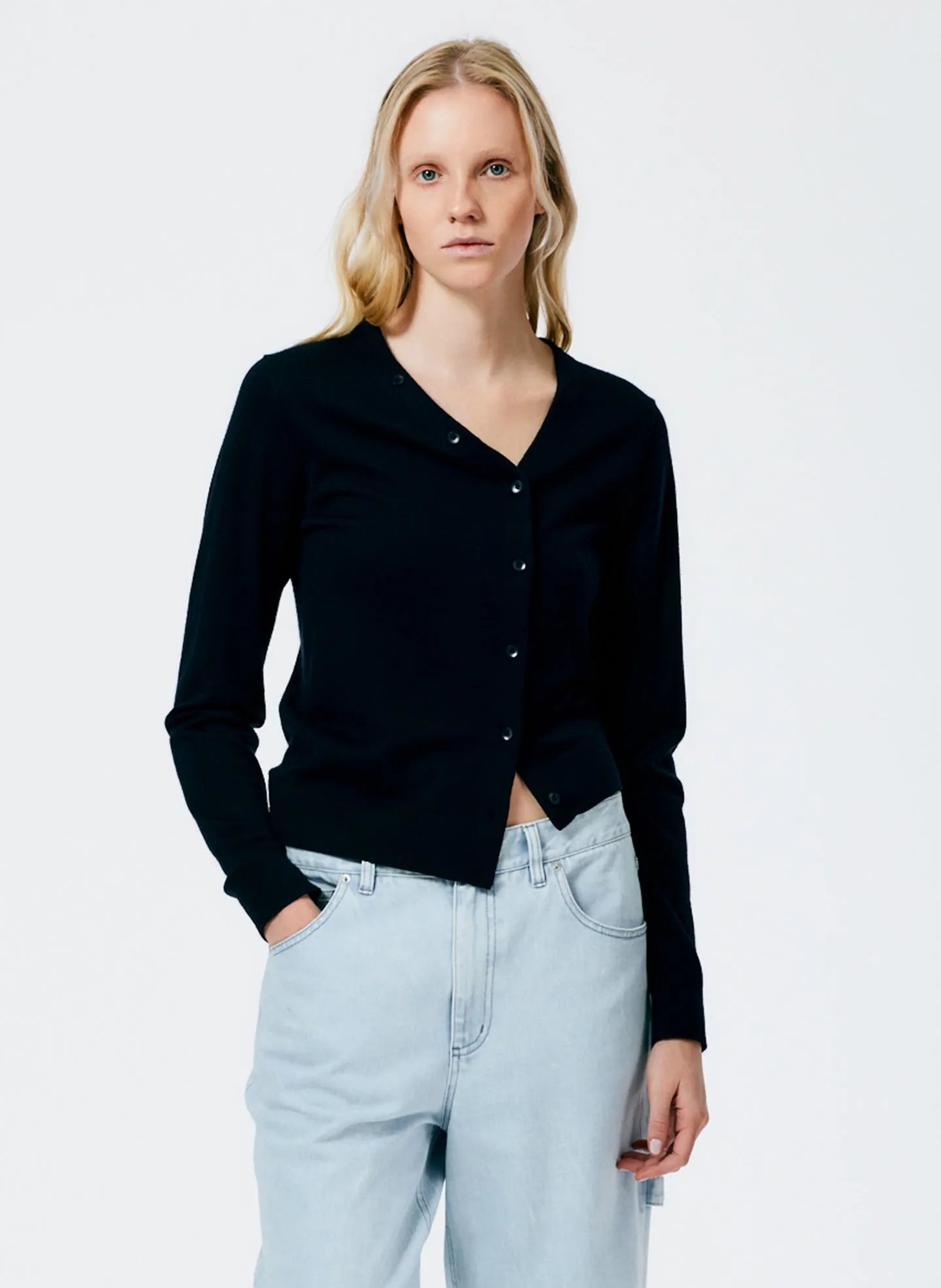 Cashmere Silk Asymmetrical Cardigan sold by Tibi